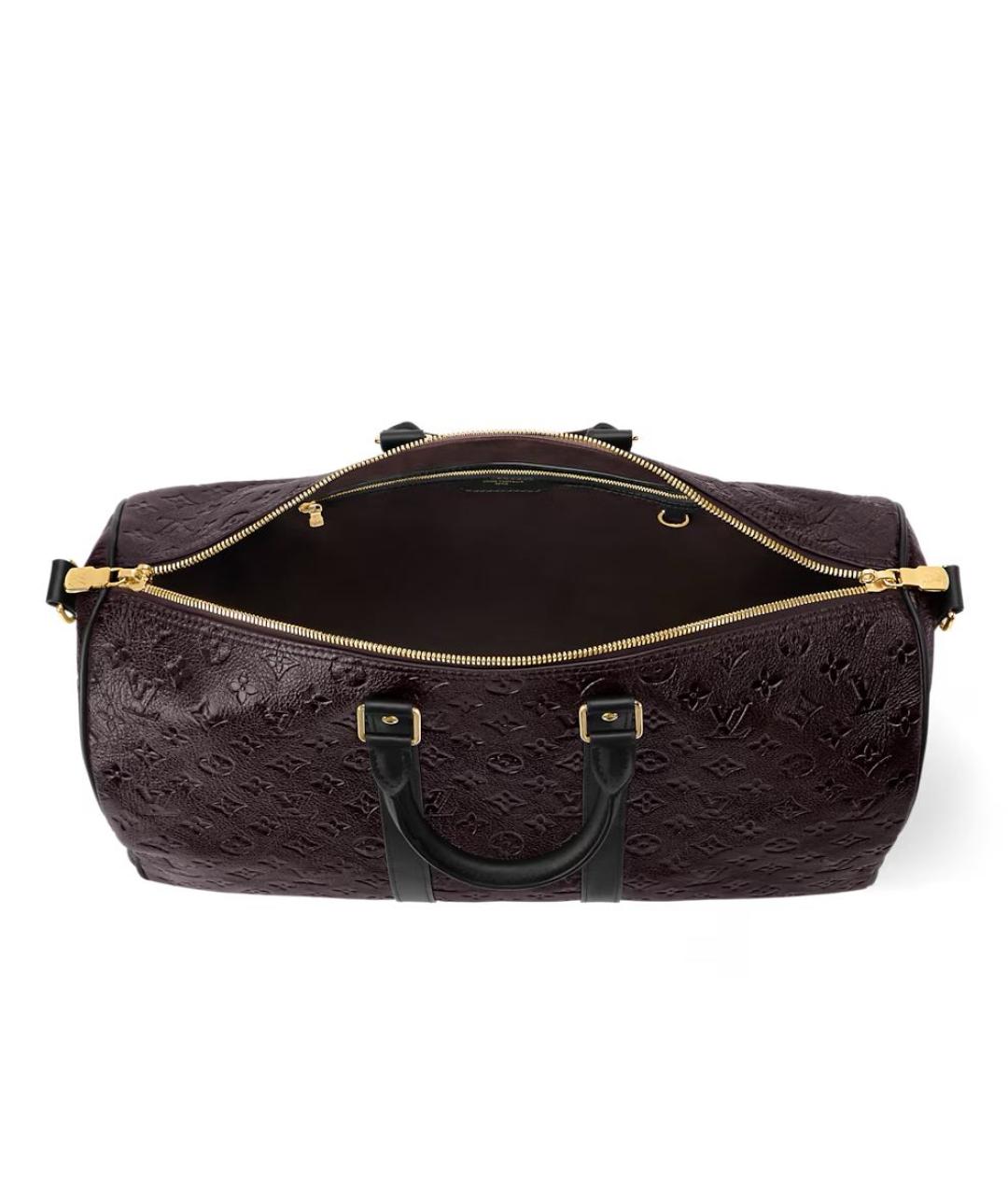 LOUIS VUITTON Коричневая кожаная дорожная/спортивная сумка, фото 3