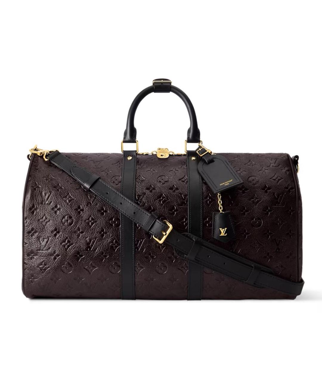 LOUIS VUITTON Коричневая кожаная дорожная/спортивная сумка, фото 5
