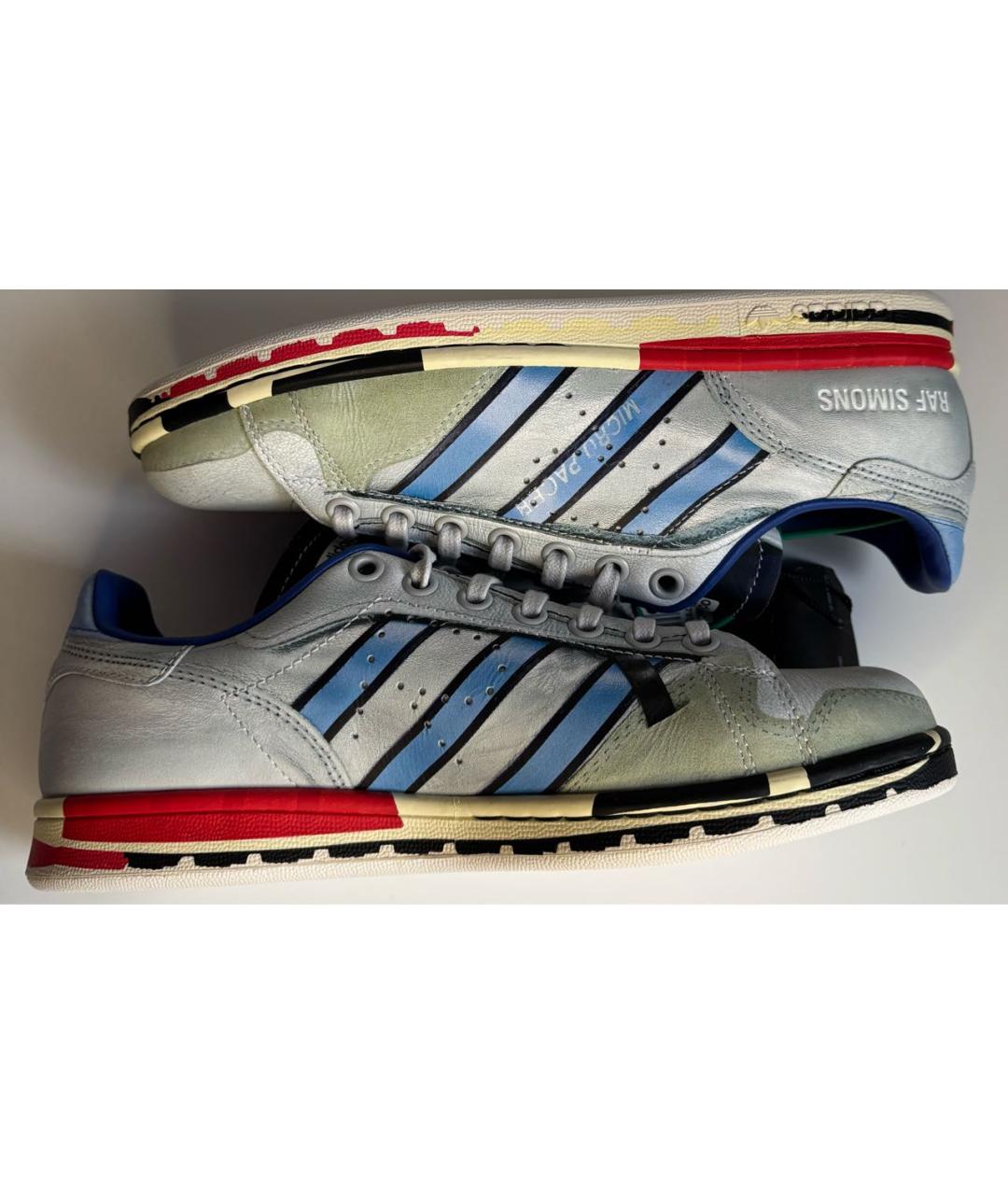 ADIDAS X RAF SIMONS Кожаные низкие кроссовки / кеды, фото 3