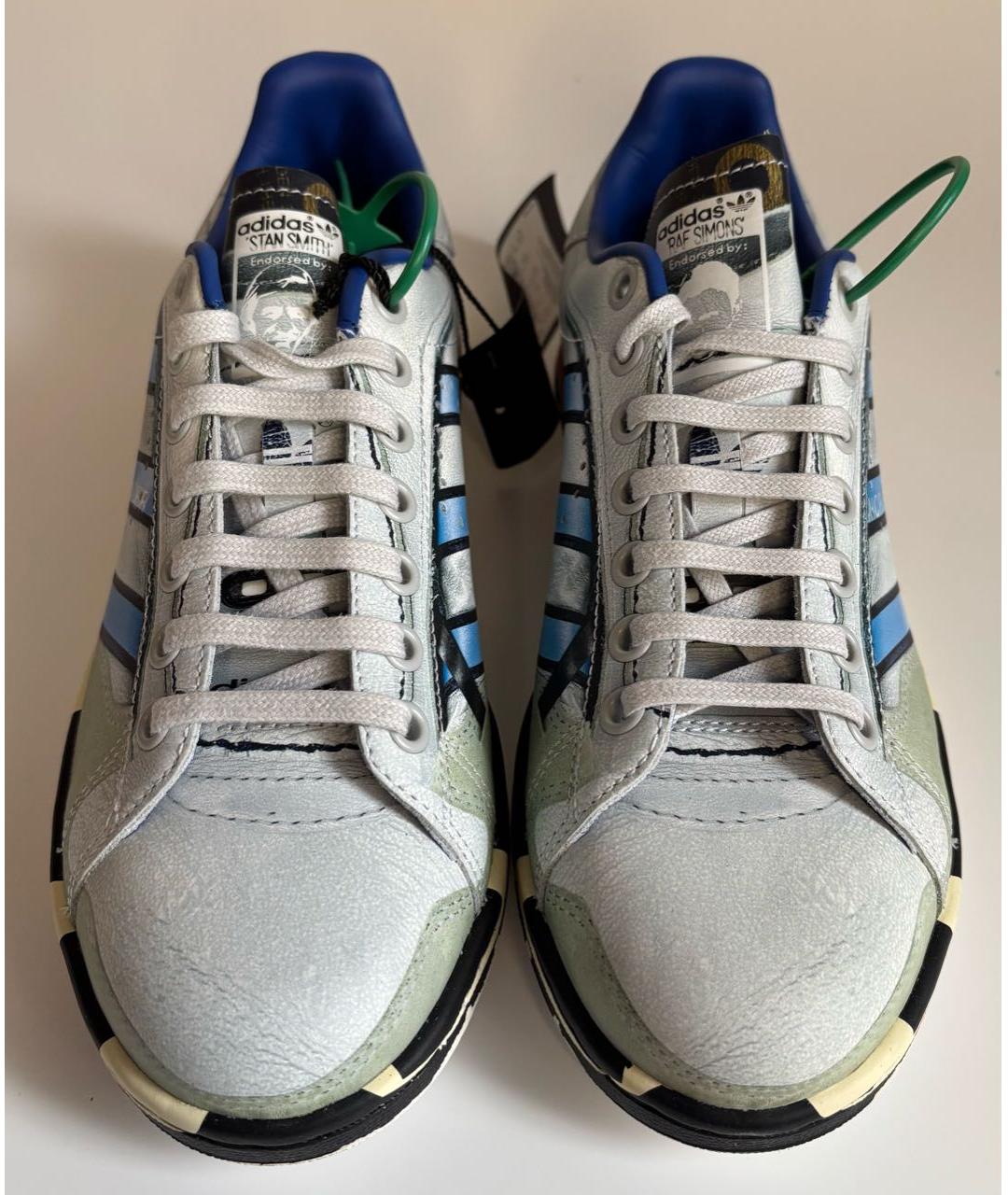 ADIDAS X RAF SIMONS Кожаные низкие кроссовки / кеды, фото 2