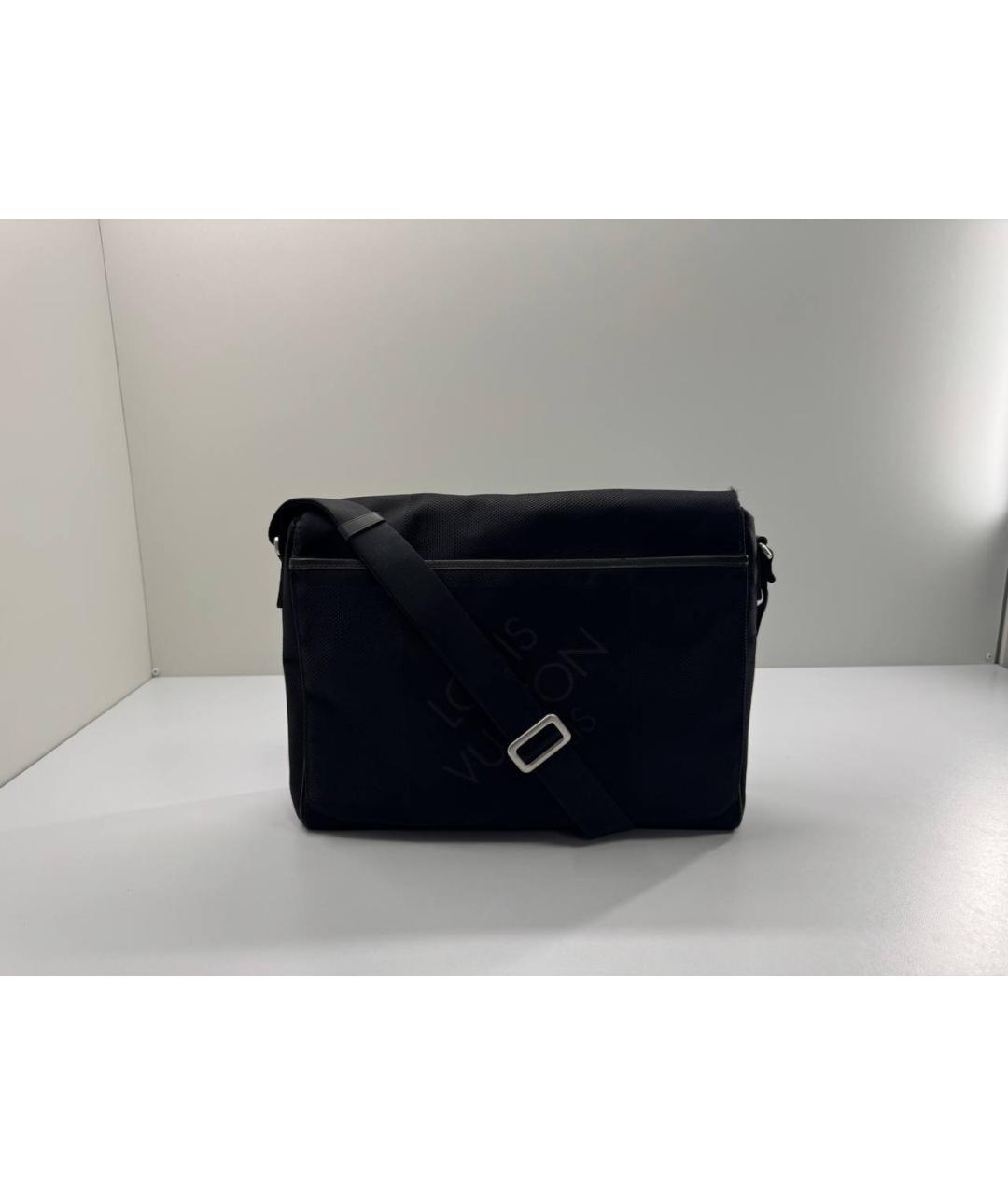 LOUIS VUITTON Черная тканевая сумка на плечо, фото 2