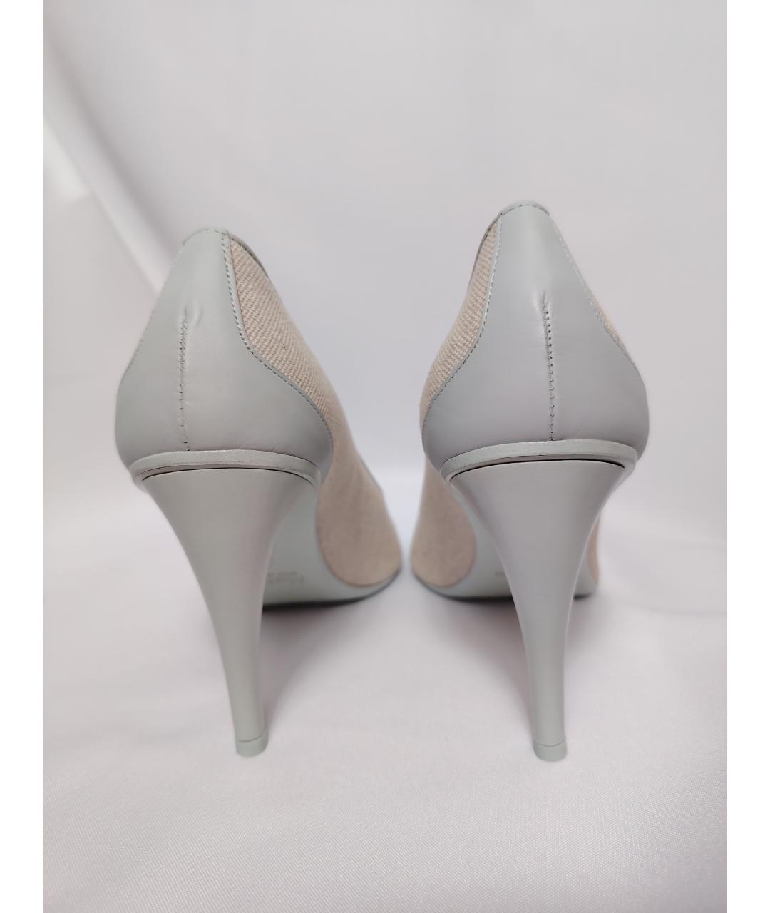 MAX MARA Голубые кожаные туфли, фото 4