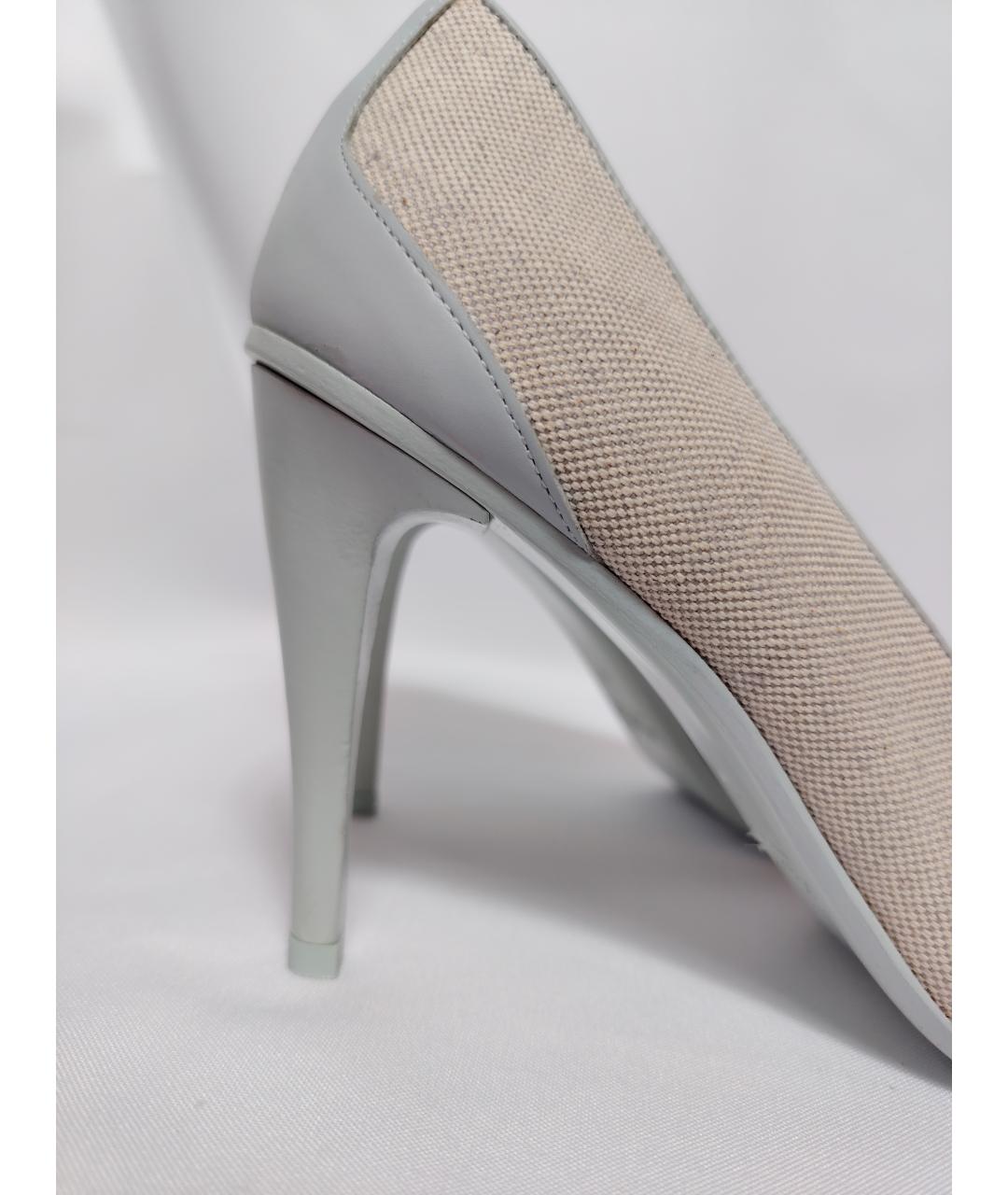 MAX MARA Голубые кожаные туфли, фото 6