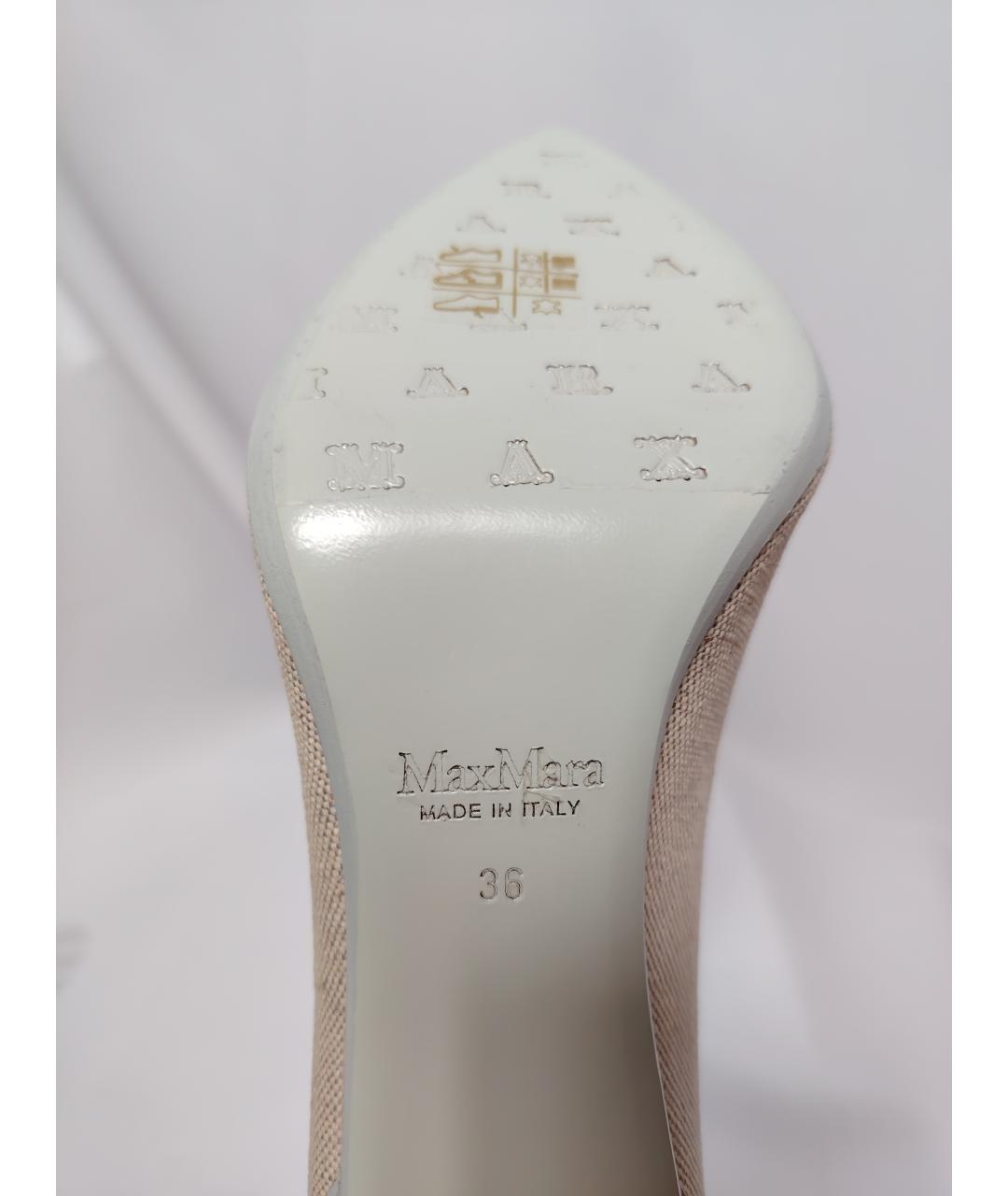 MAX MARA Голубые кожаные туфли, фото 5
