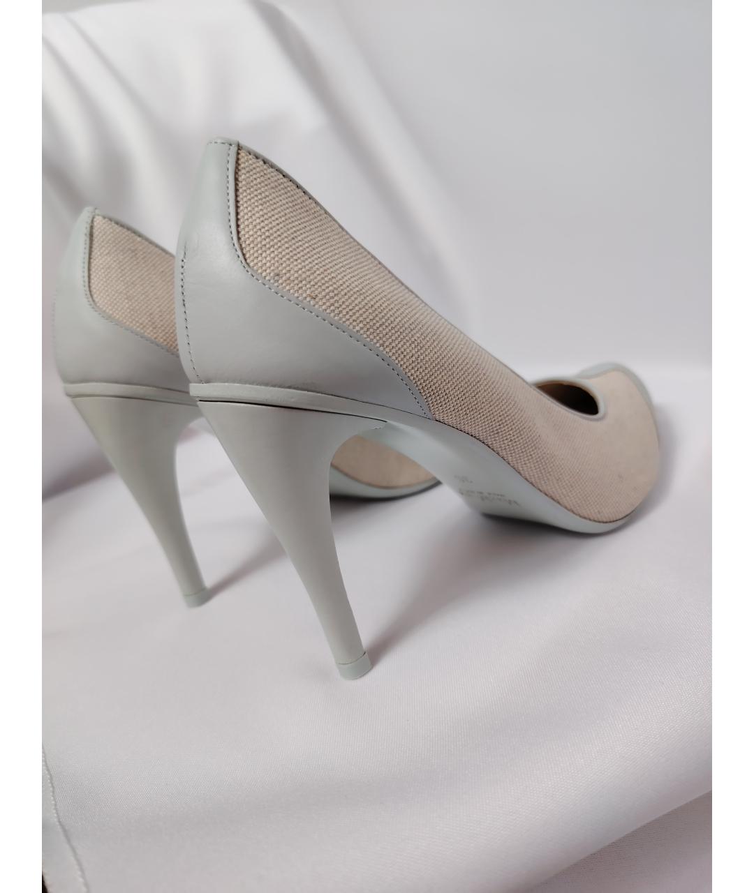 MAX MARA Голубые кожаные туфли, фото 3