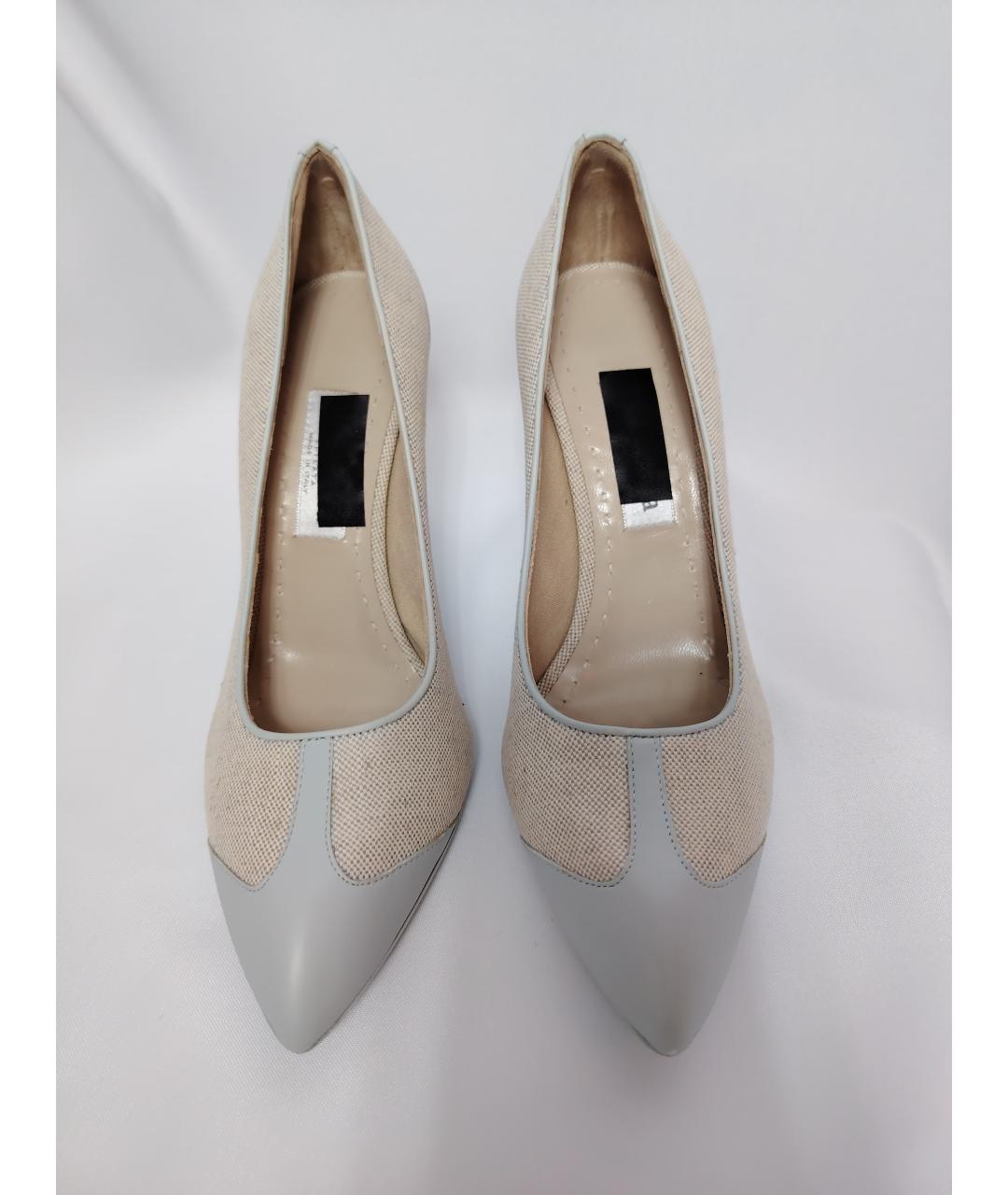 MAX MARA Голубые кожаные туфли, фото 2