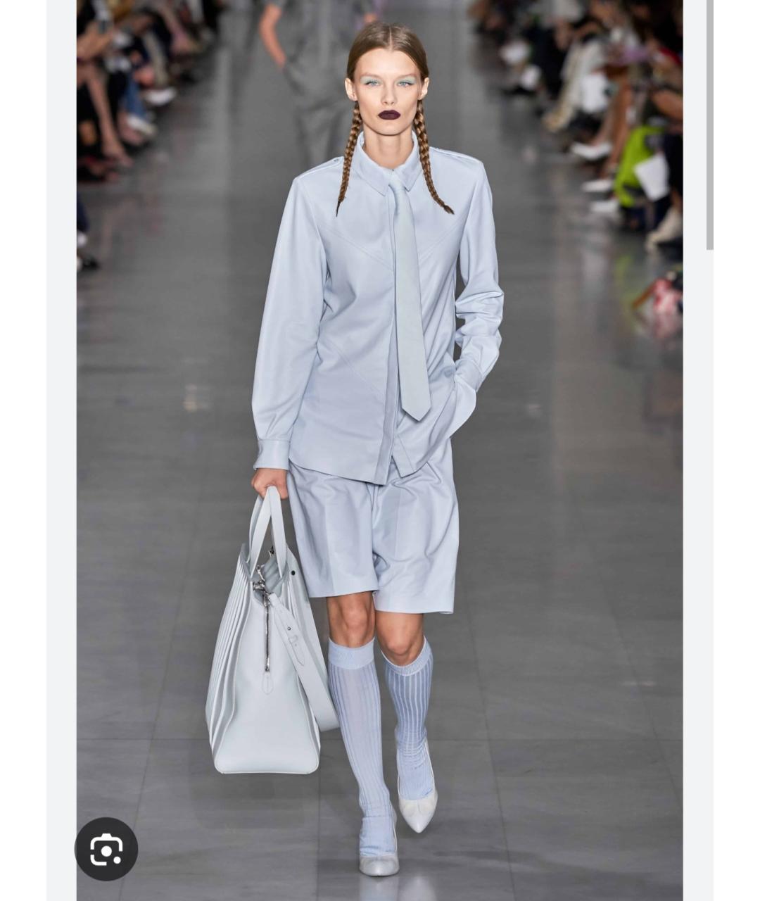 MAX MARA Голубые кожаные туфли, фото 9