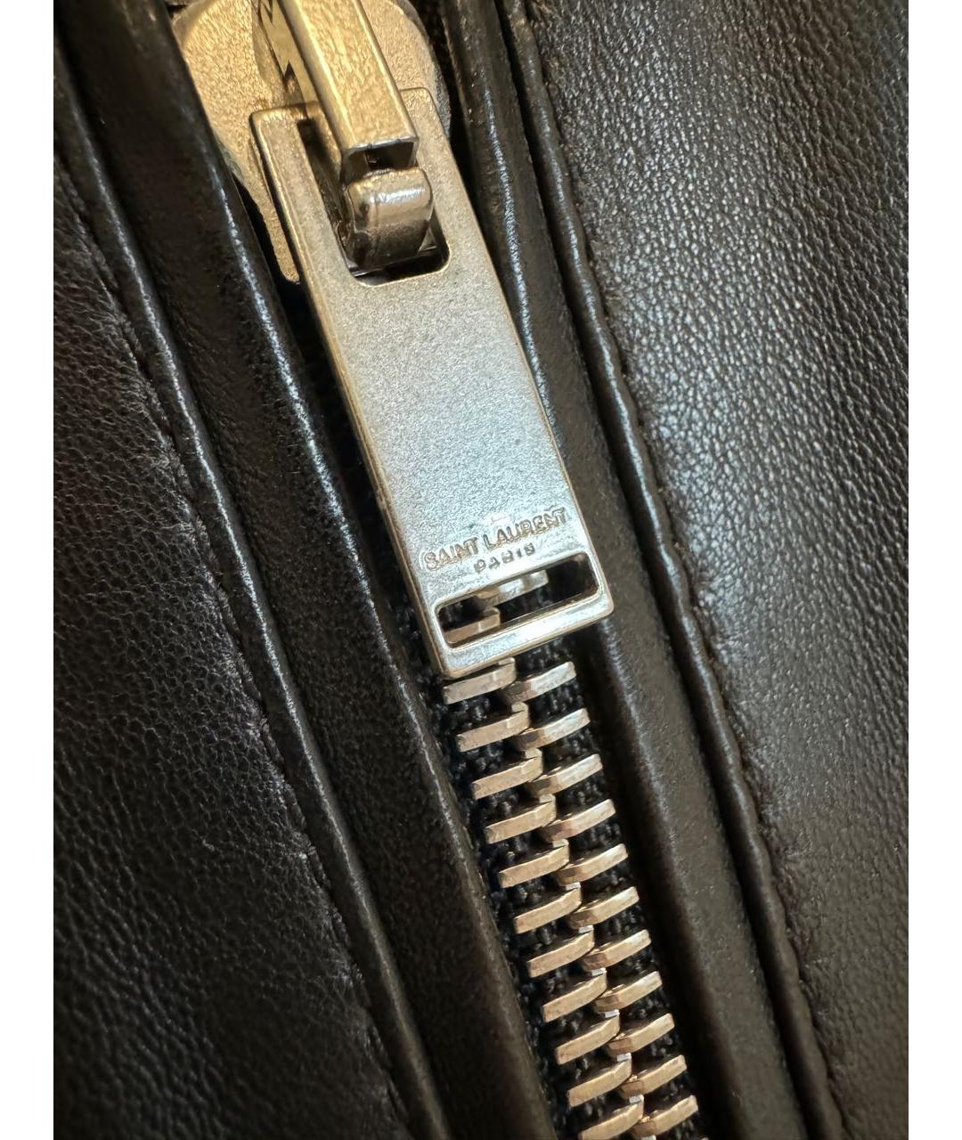 SAINT LAURENT Черная кожаная куртка, фото 5