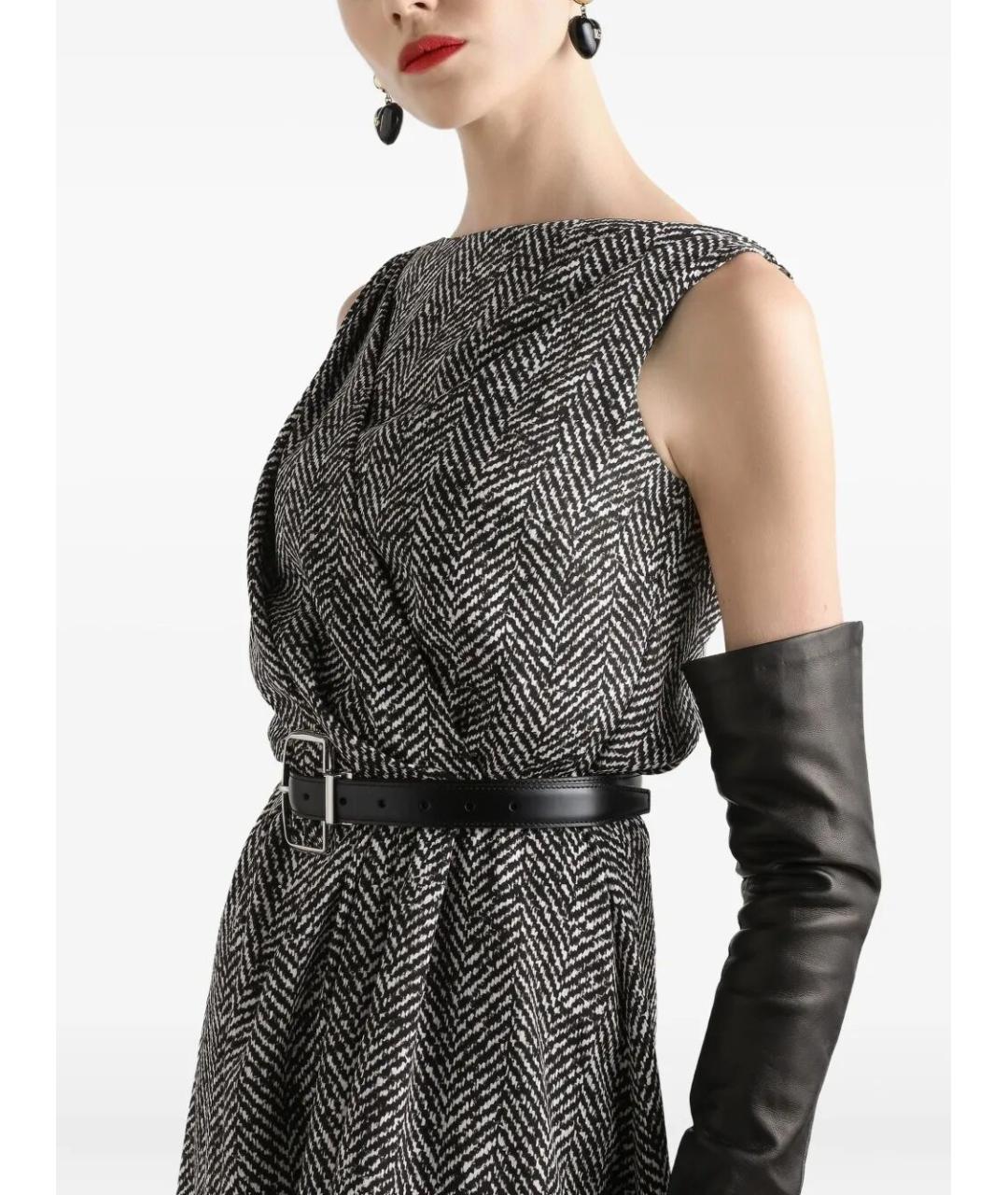 DOLCE&GABBANA Черное шерстяное платье, фото 3