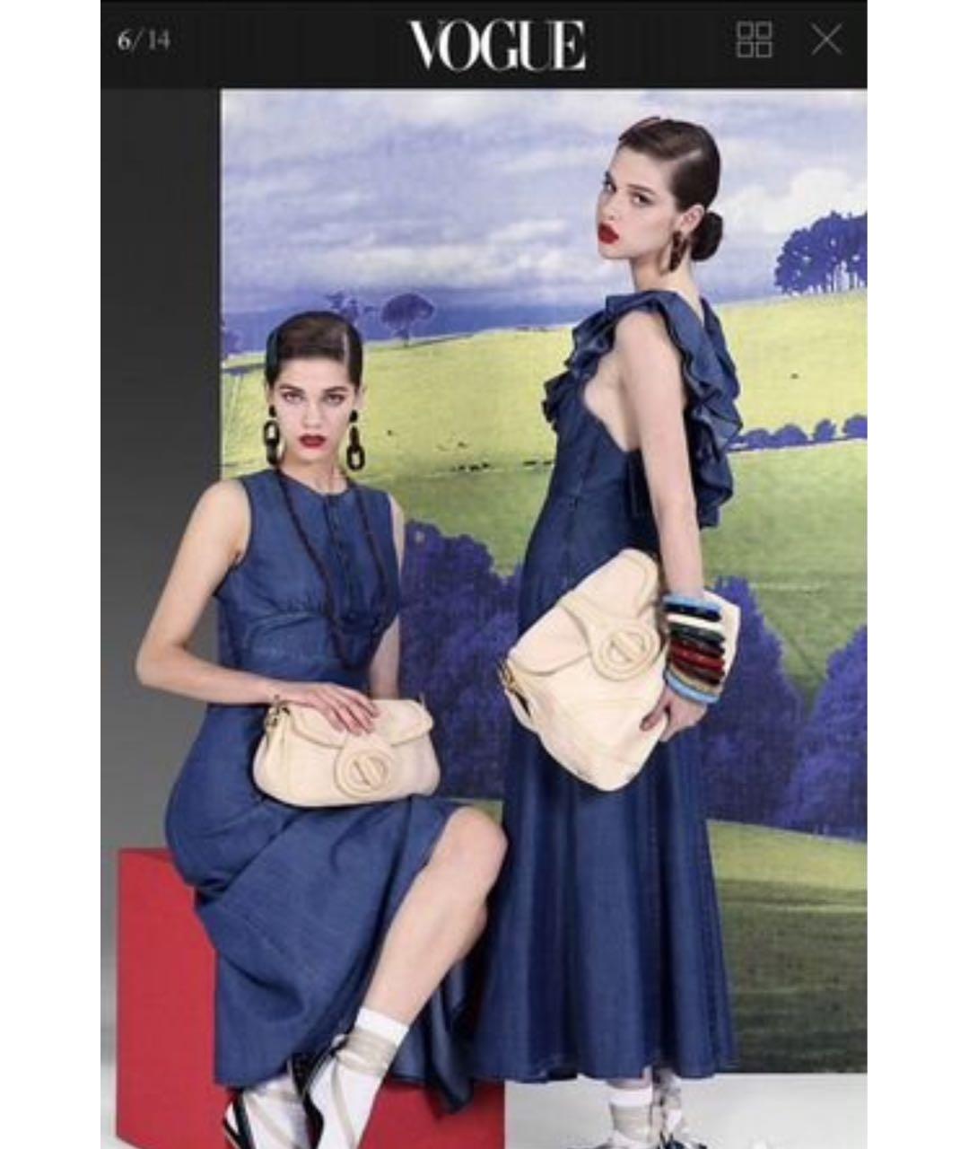 PRADA Синее повседневное платье, фото 5