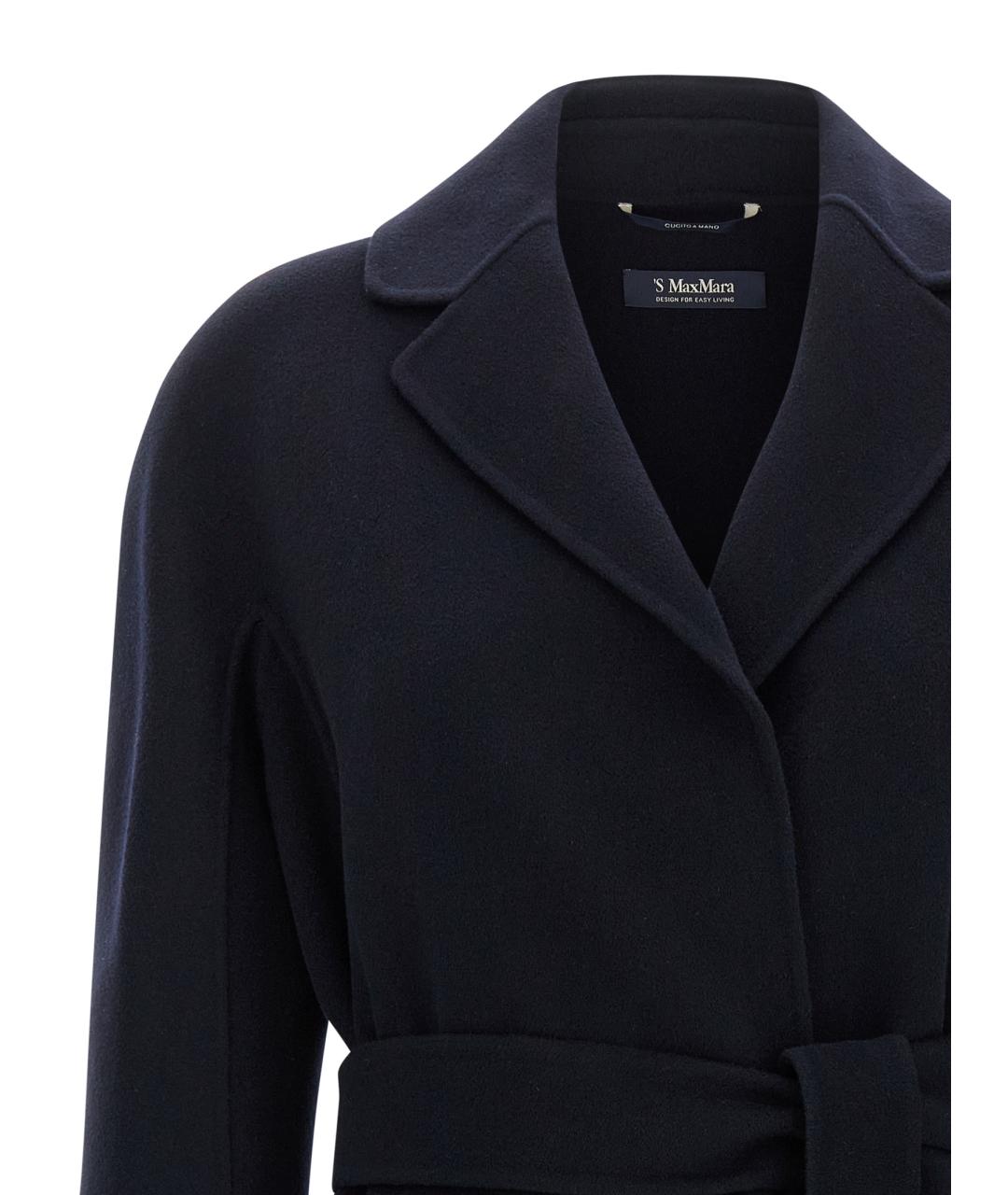 'S MAX MARA Синее шерстяное пальто, фото 3