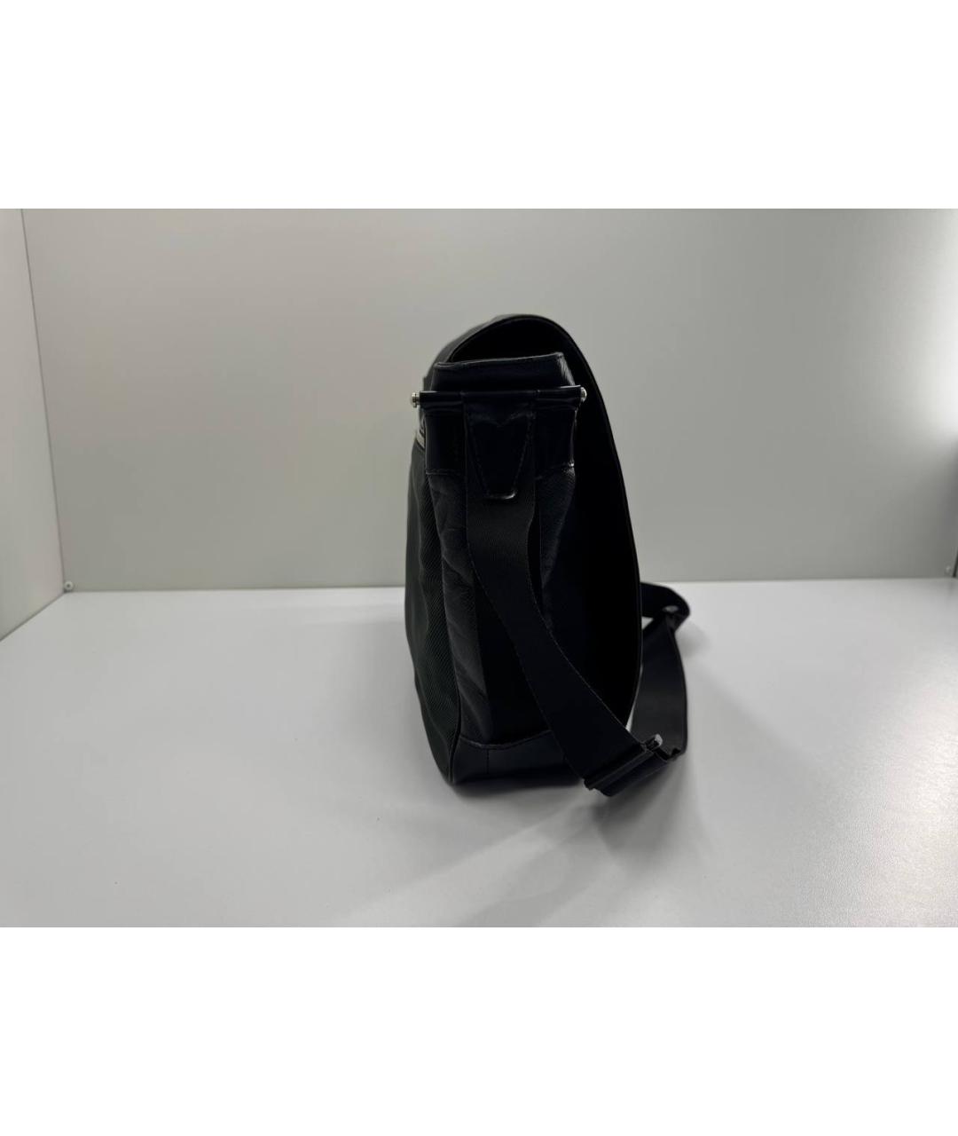 LOUIS VUITTON Черная кожаная сумка на плечо, фото 6