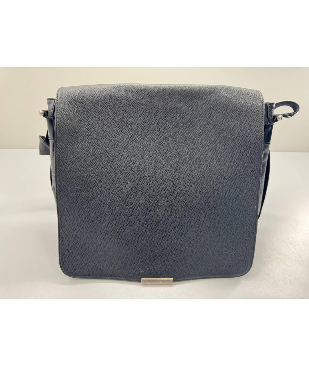 LOUIS VUITTON Черная кожаная сумка на плечо, фото 10