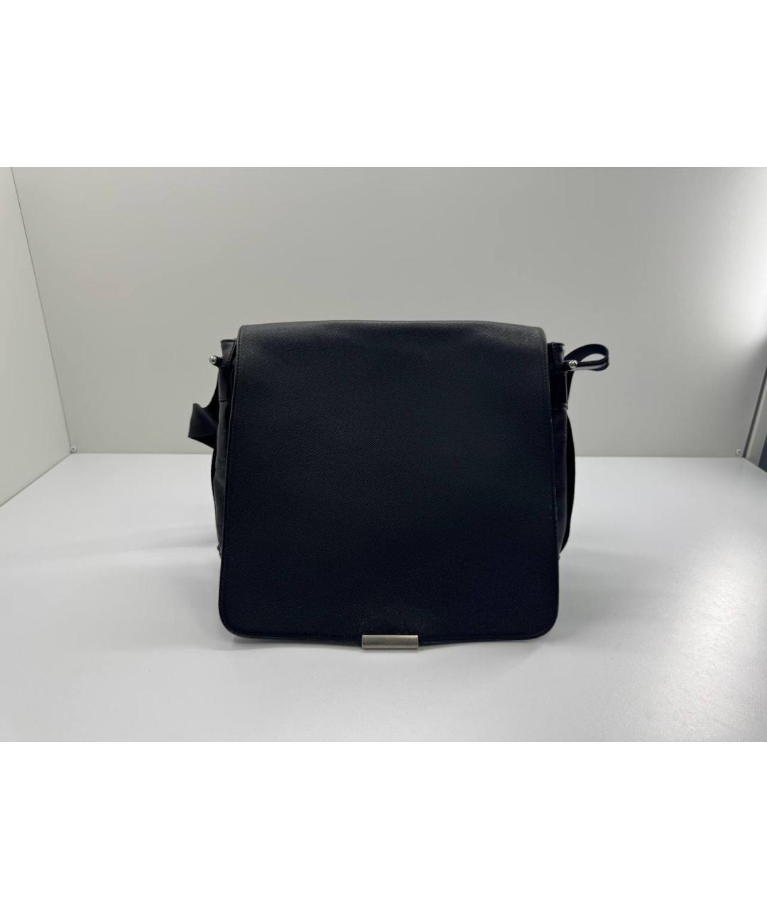 LOUIS VUITTON Черная кожаная сумка на плечо, фото 2