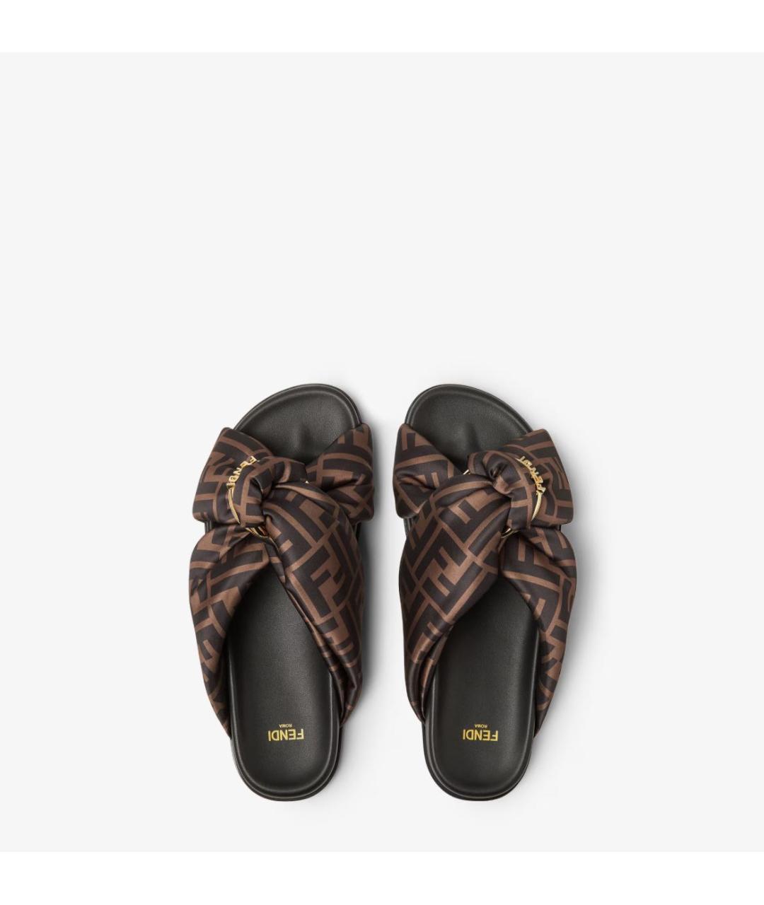 FENDI Коричневые сандалии, фото 2