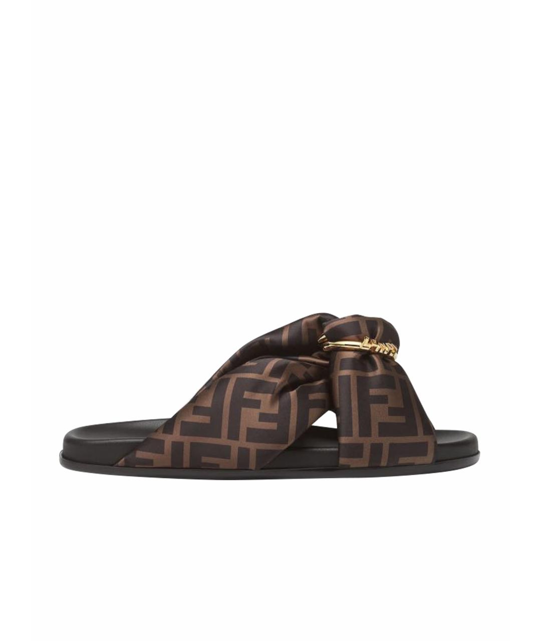 FENDI Коричневые сандалии, фото 1