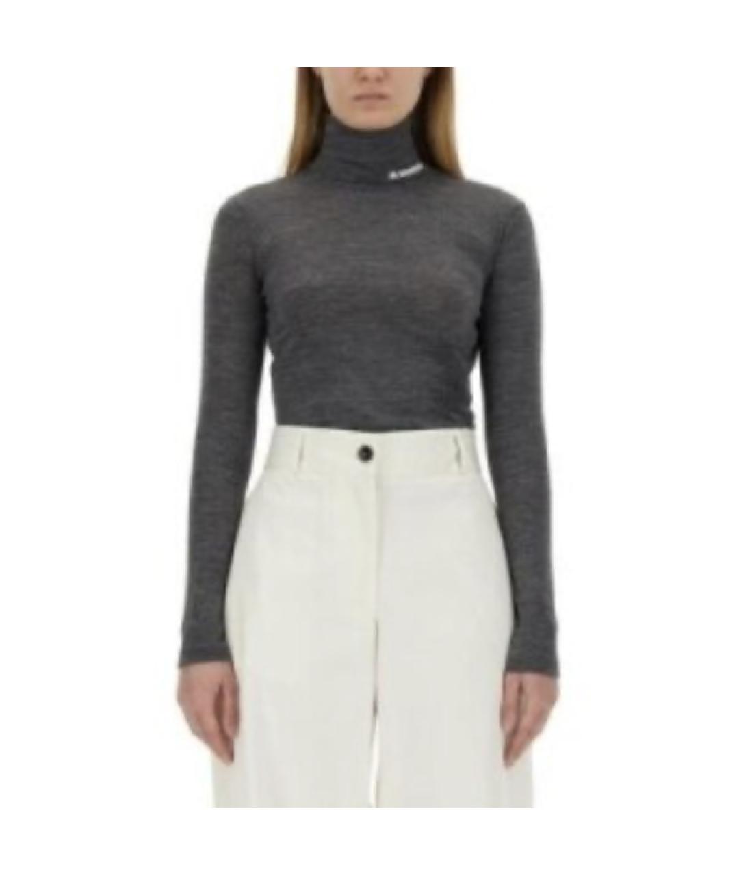 JIL SANDER Серая водолазка, фото 2