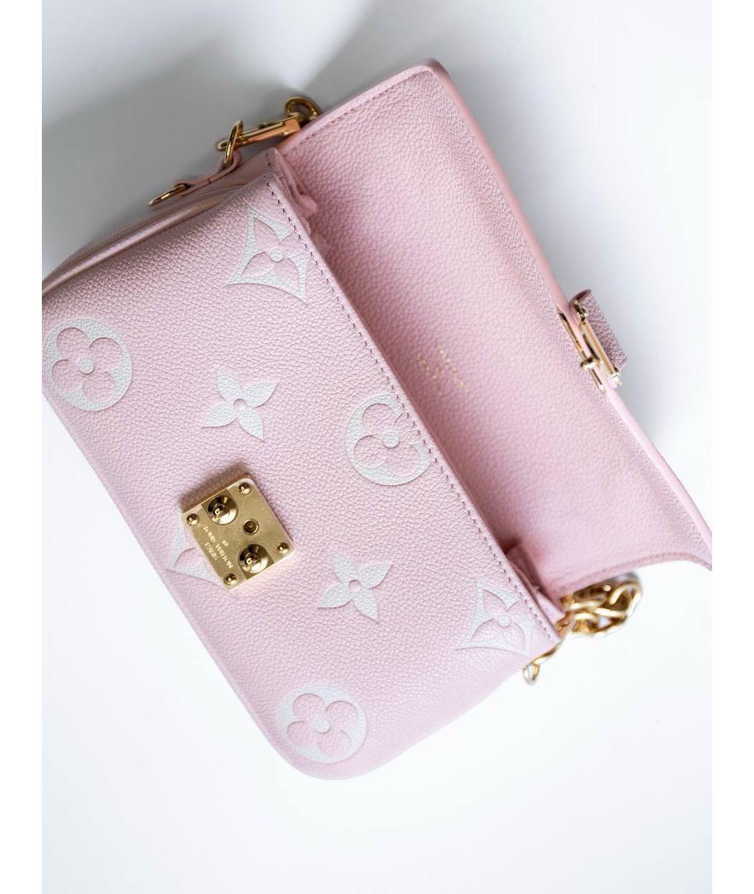 LOUIS VUITTON Розовая кожаная сумка через плечо, фото 6