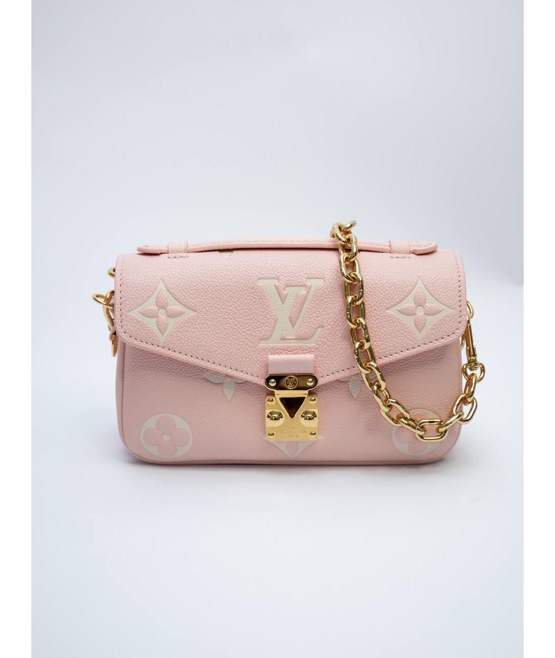 LOUIS VUITTON Розовая кожаная сумка через плечо, фото 7