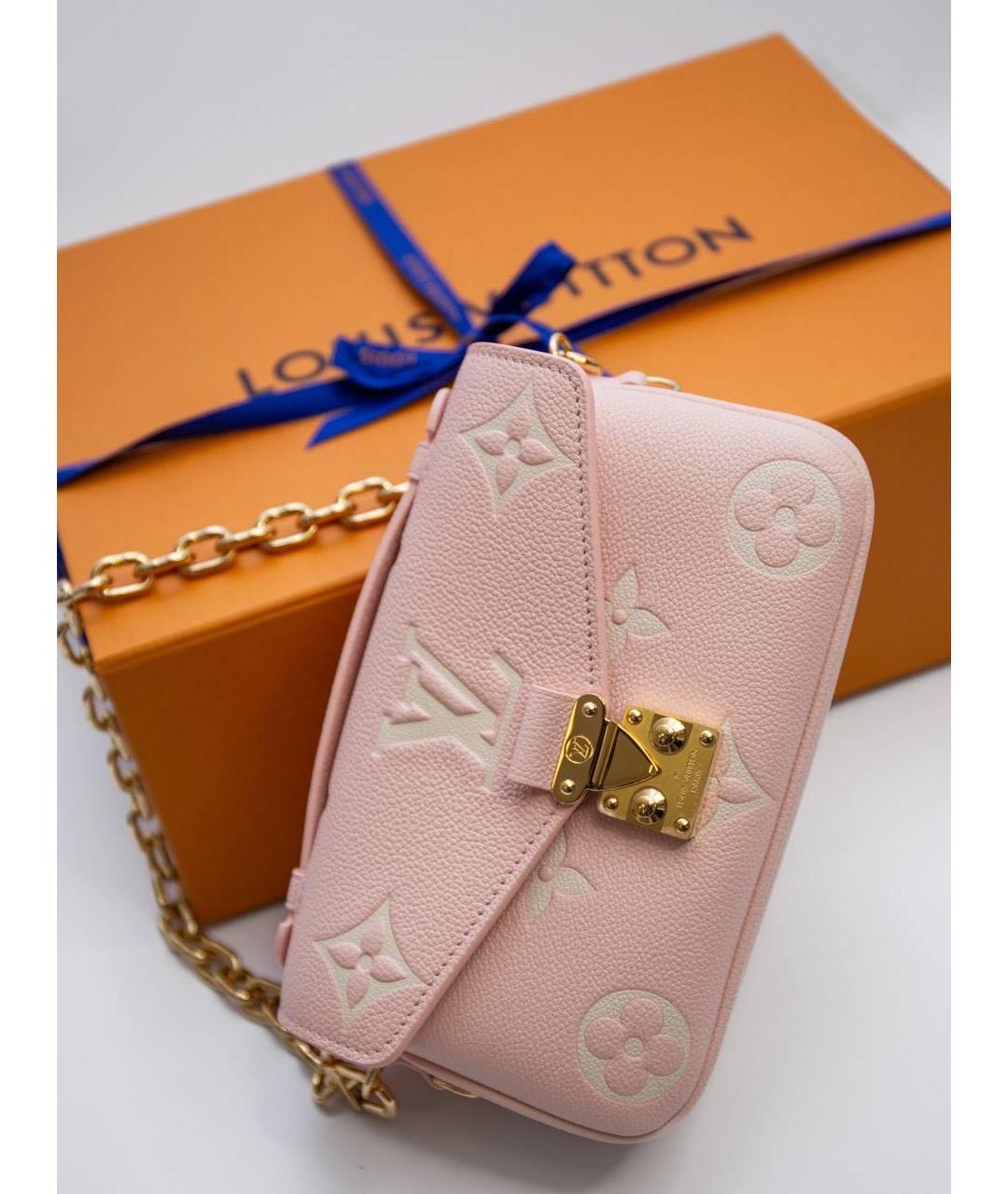 LOUIS VUITTON Розовая кожаная сумка через плечо, фото 2