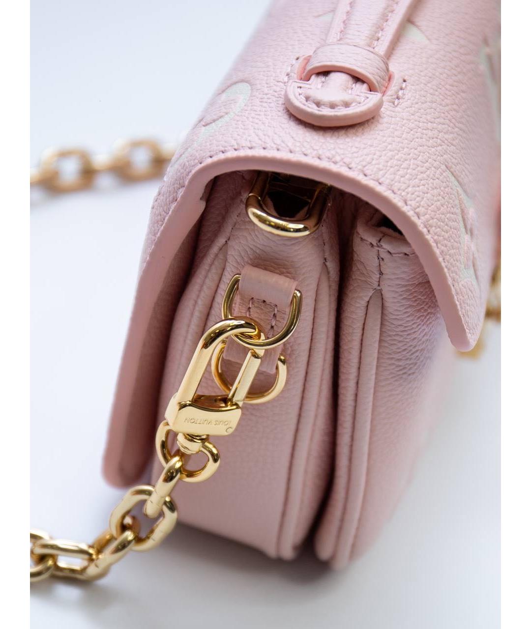 LOUIS VUITTON Розовая кожаная сумка через плечо, фото 4