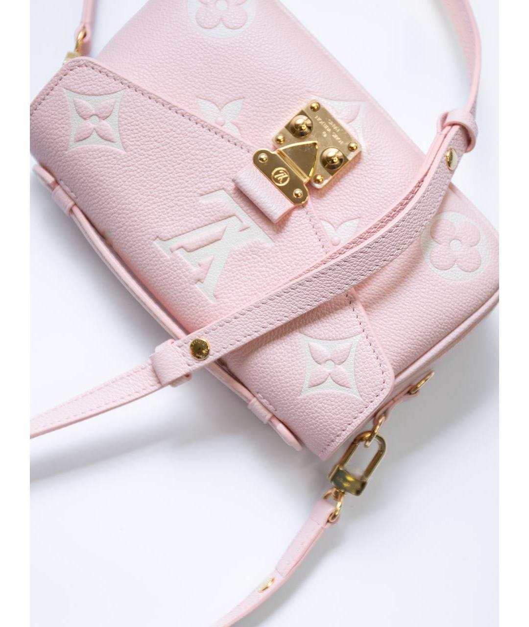 LOUIS VUITTON Розовая кожаная сумка через плечо, фото 3