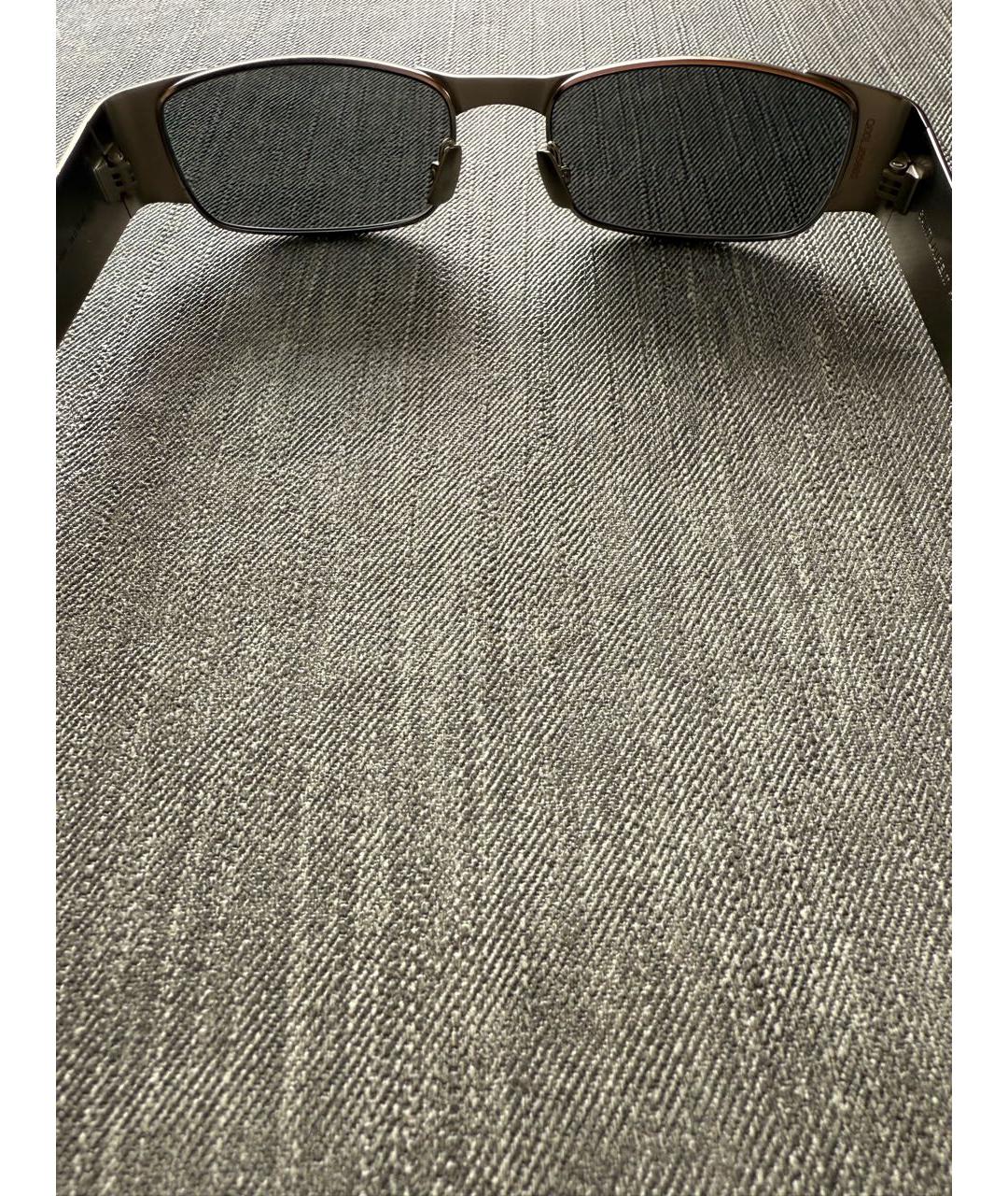 SAINT LAURENT Антрацитовые металлические солнцезащитные очки, фото 7