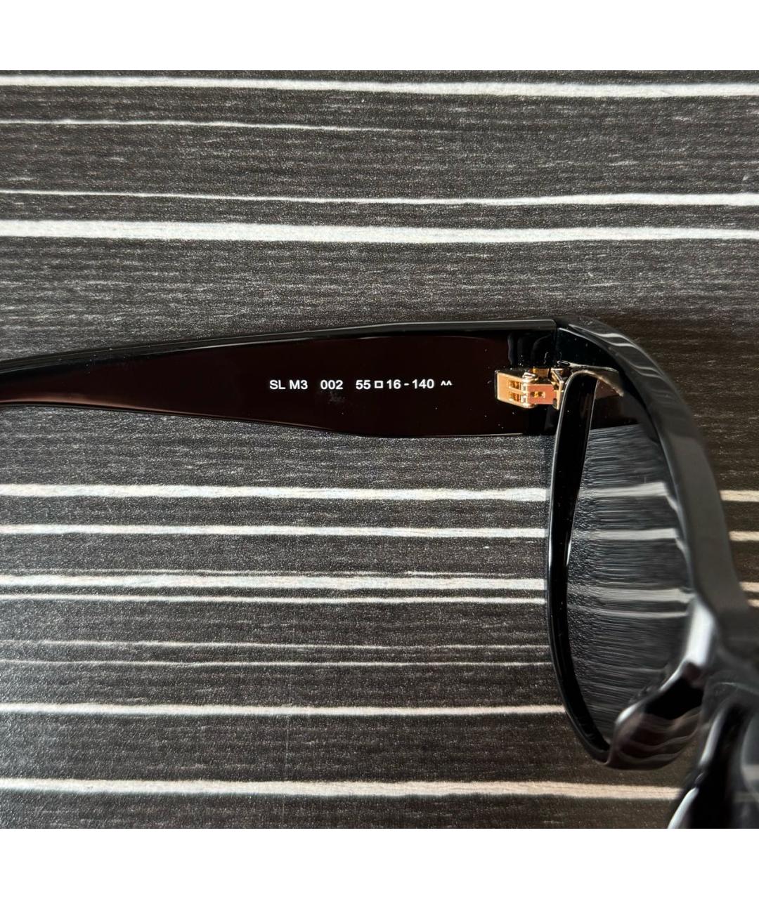SAINT LAURENT Черные пластиковые солнцезащитные очки, фото 4