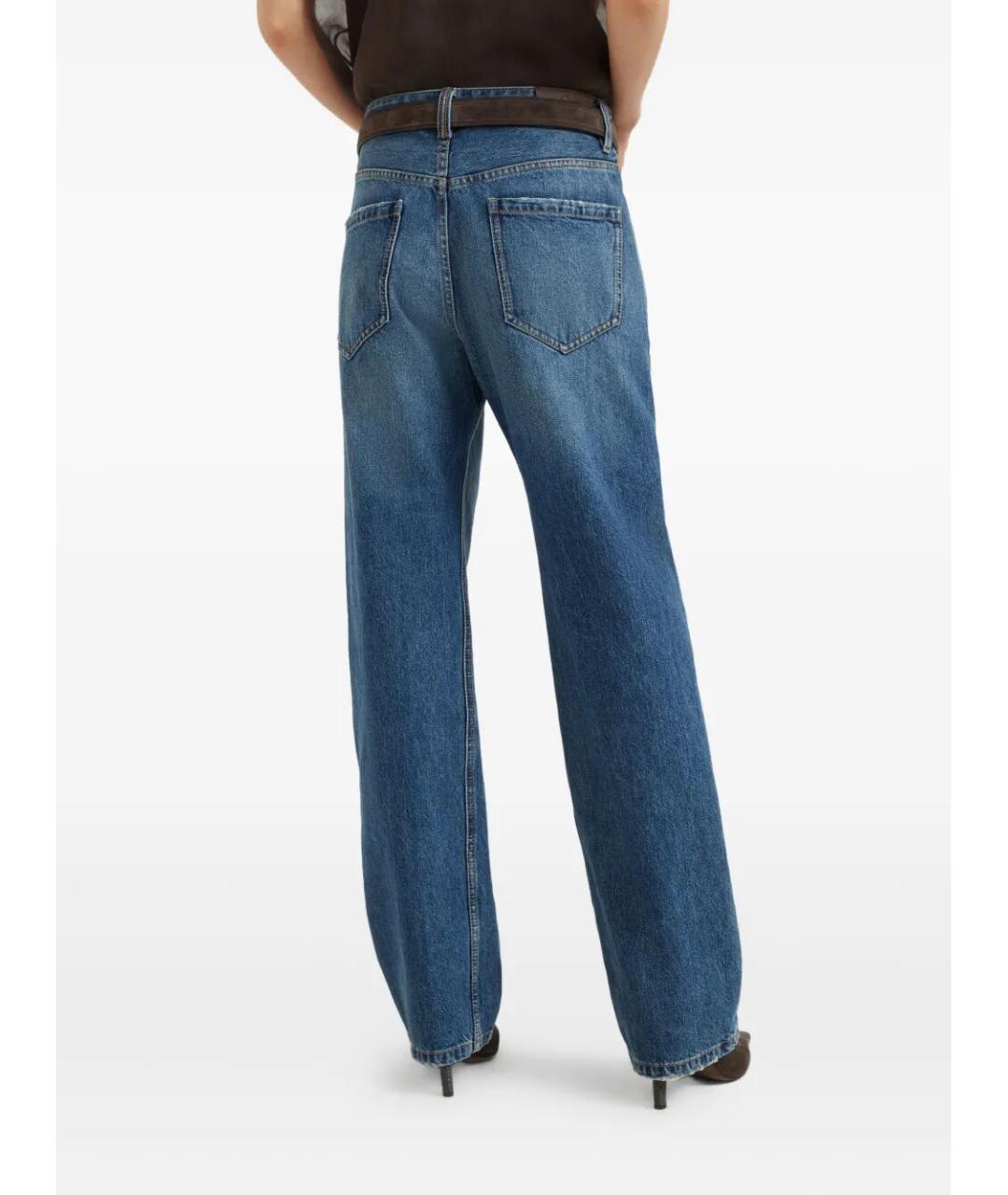 BRUNELLO CUCINELLI Синие хлопковые прямые джинсы, фото 5