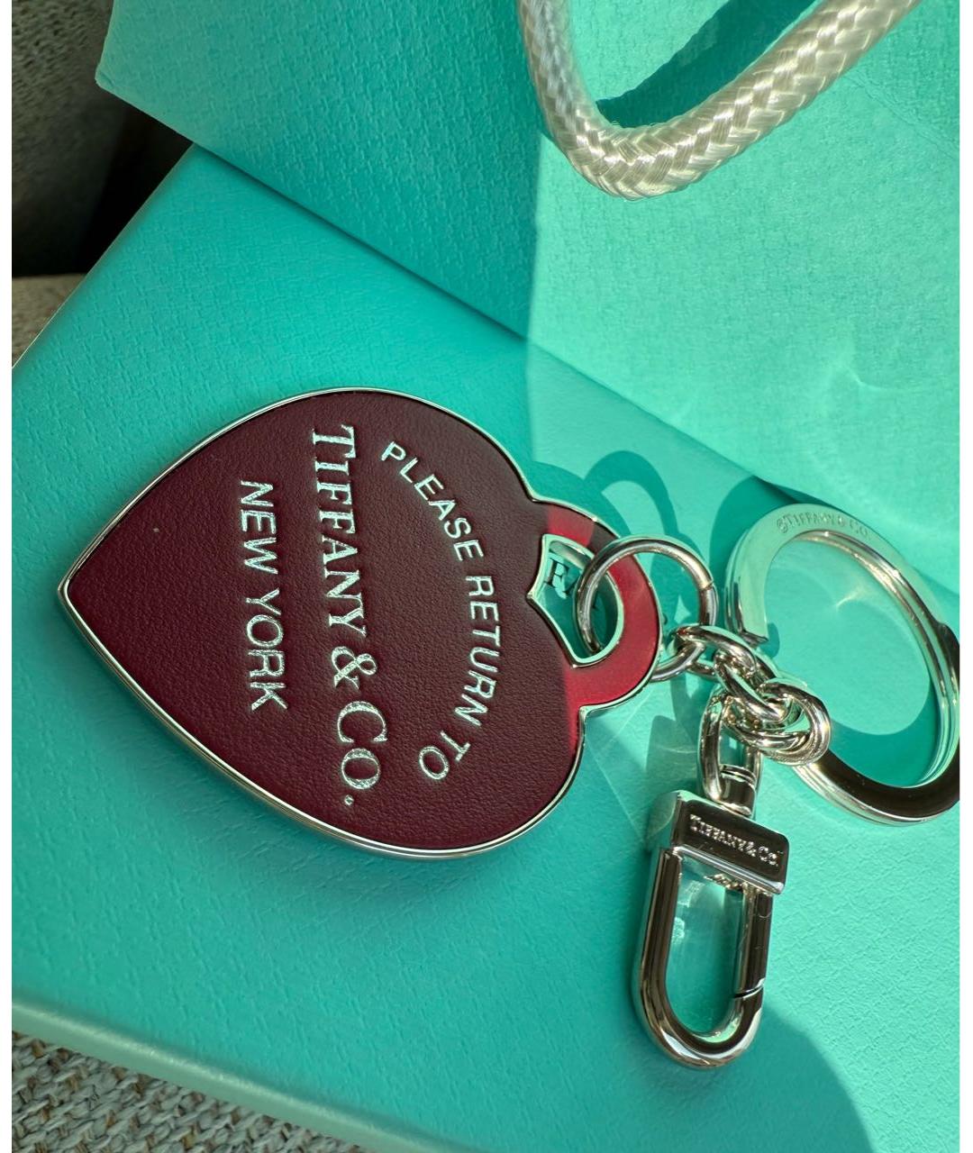 TIFFANY&CO Бордовый брелок, фото 3