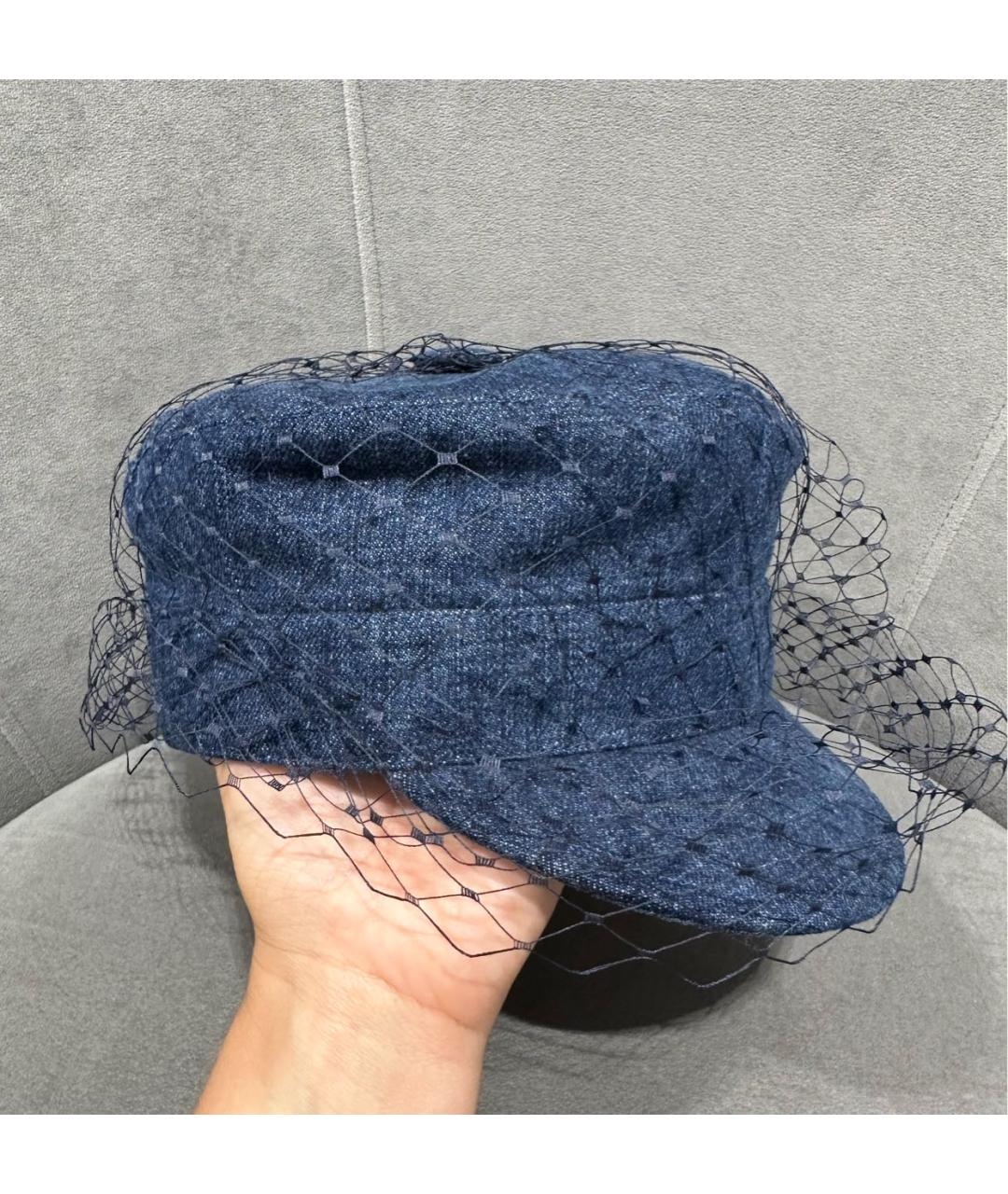 CHRISTIAN DIOR Синяя хлопковая кепка, фото 2