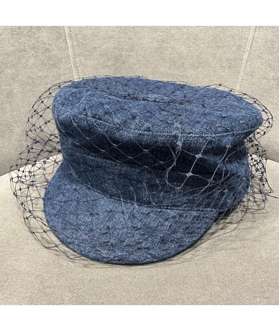 CHRISTIAN DIOR Синяя хлопковая кепка, фото 3