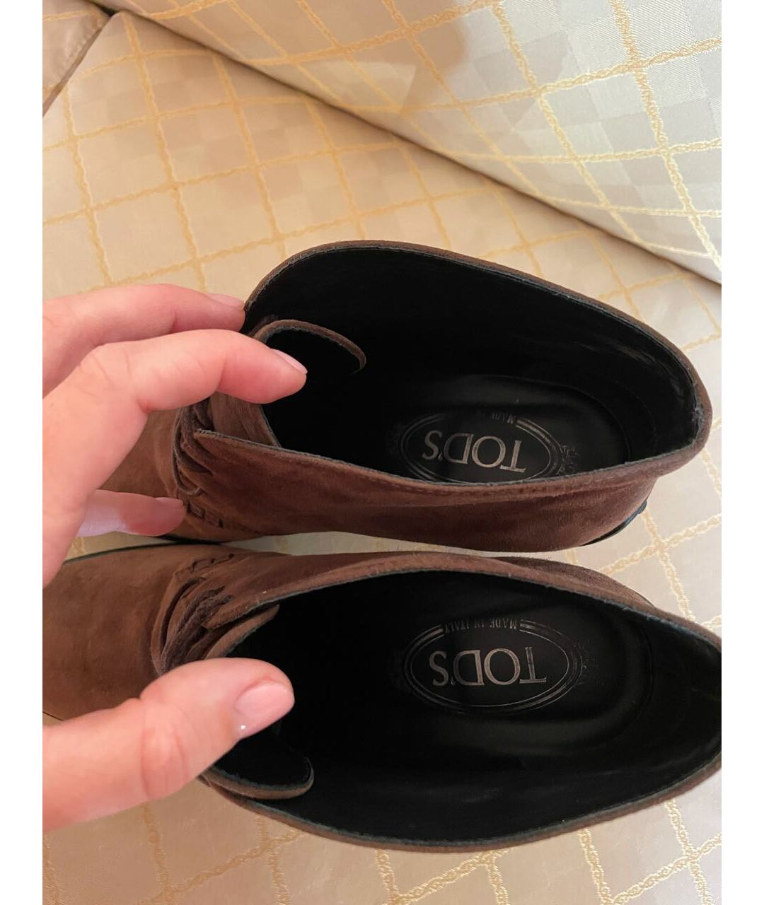 TOD'S Коричневые замшевые ботильоны, фото 3