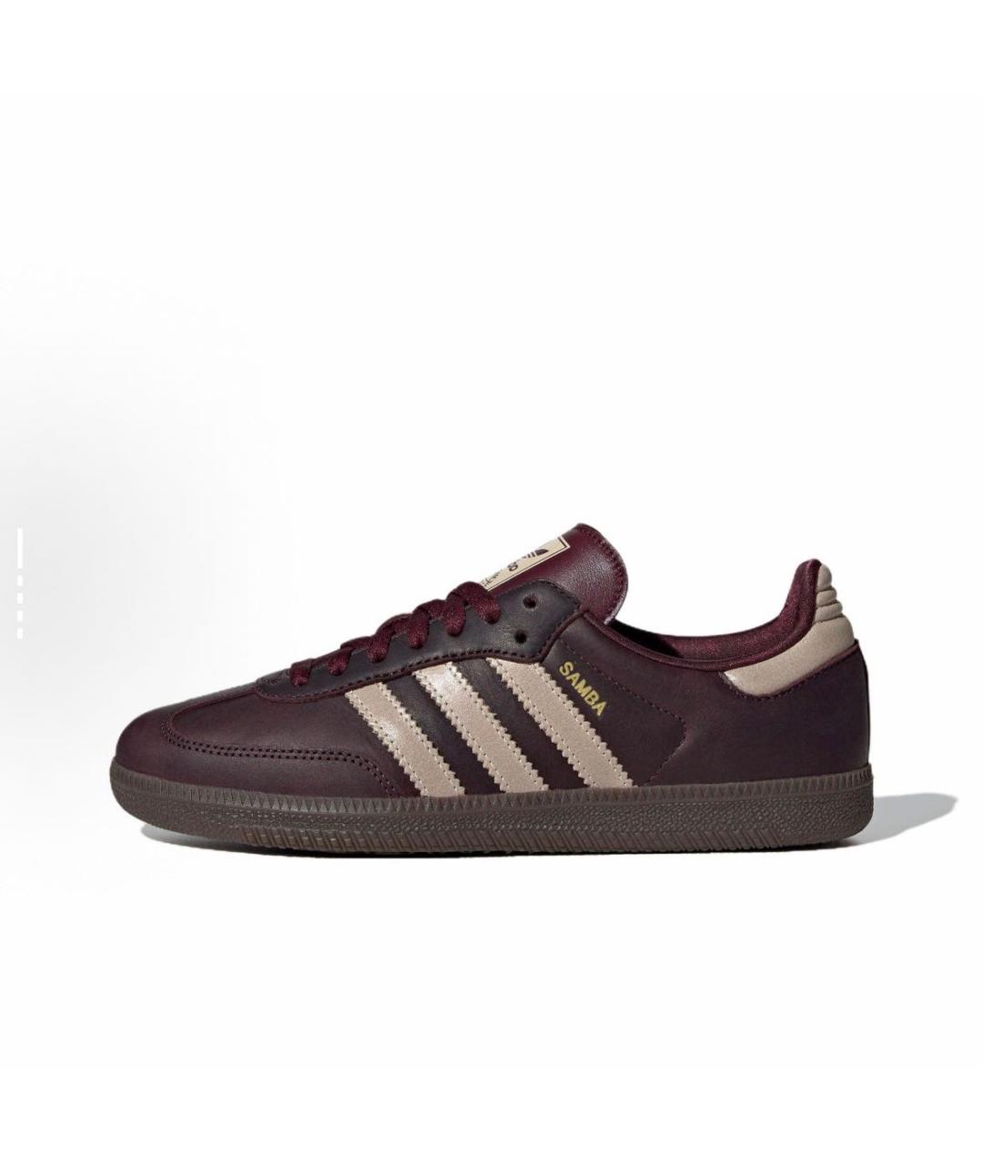 ADIDAS Бордовые кожаные кроссовки, фото 7