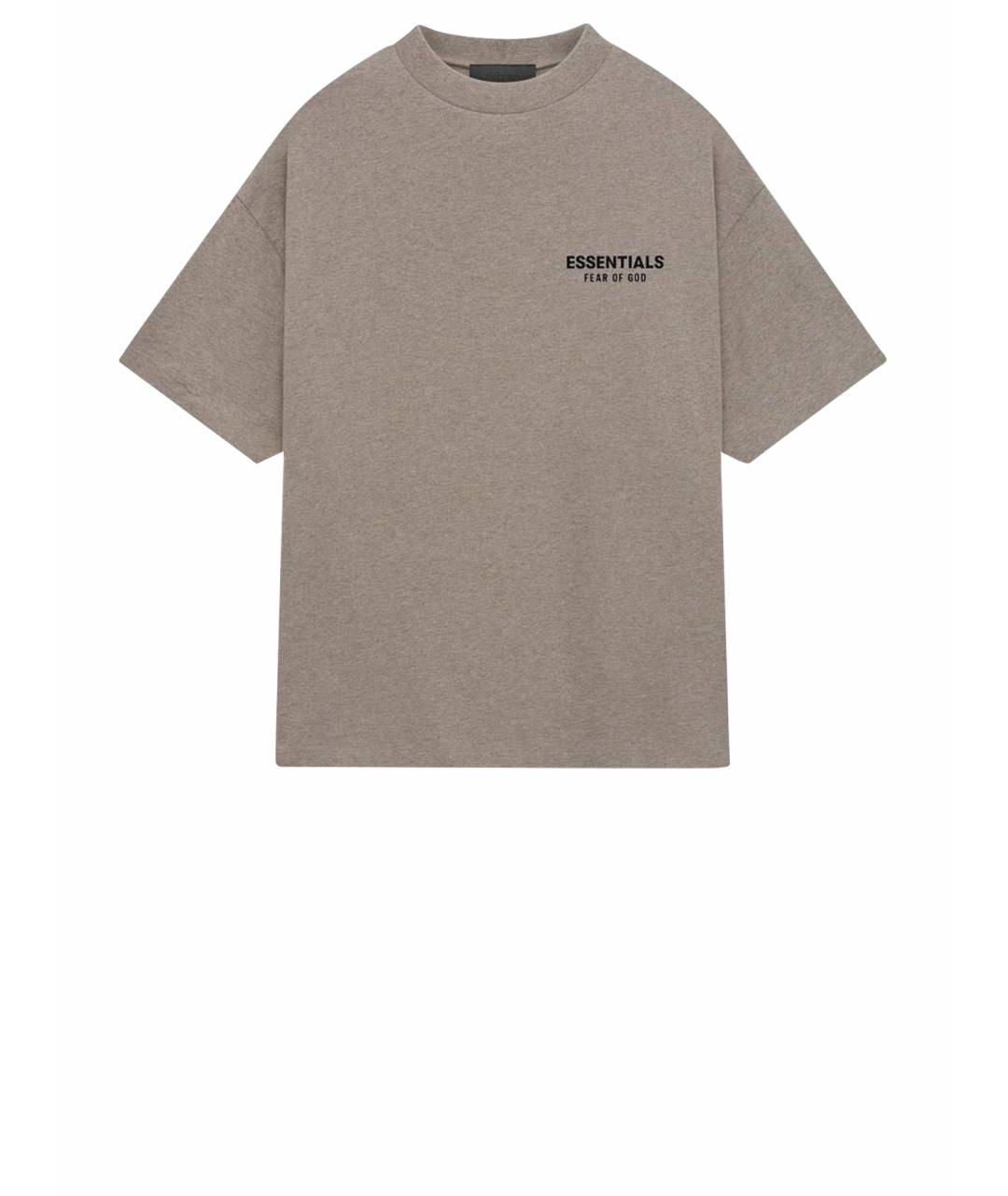 FEAR OF GOD ESSENTIALS Антрацитовая хлопковая футболка, фото 1