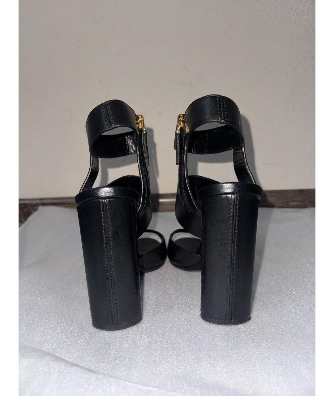 TOM FORD Черные кожаные босоножки, фото 4