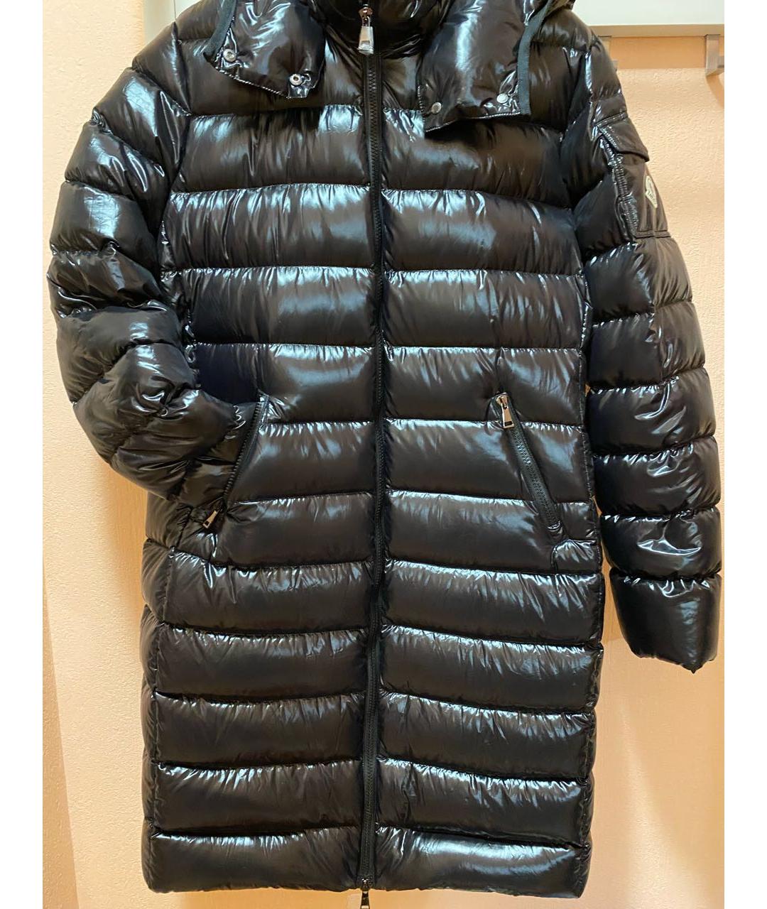 MONCLER Черный полиамидовый пуховик, фото 8