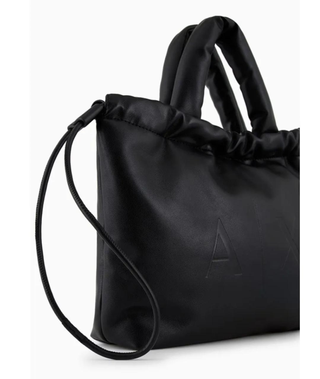 ARMANI EXCHANGE Черная сумка тоут из искусственной кожи, фото 2