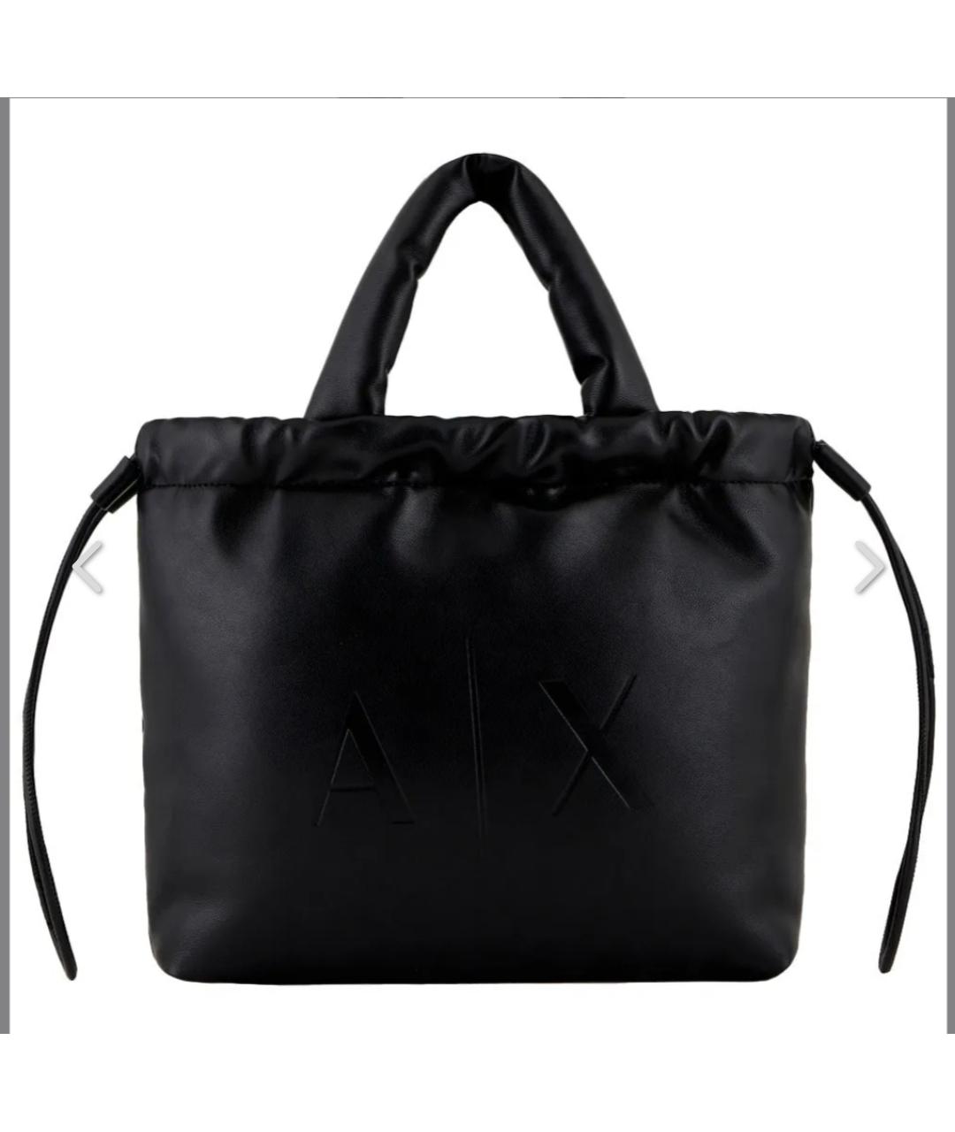 ARMANI EXCHANGE Черная сумка тоут из искусственной кожи, фото 10