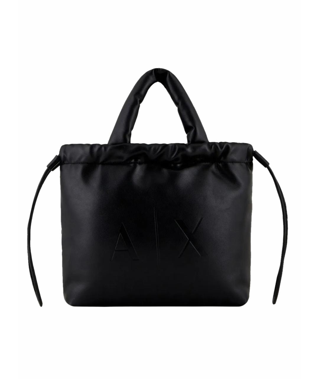 ARMANI EXCHANGE Черная сумка тоут из искусственной кожи, фото 1