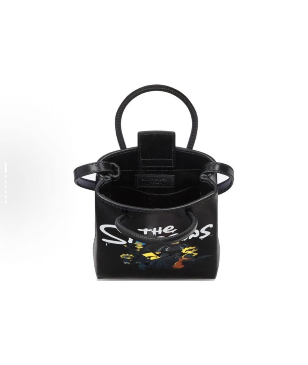 BALENCIAGA Черная сумка через плечо из искусственной кожи, фото 2