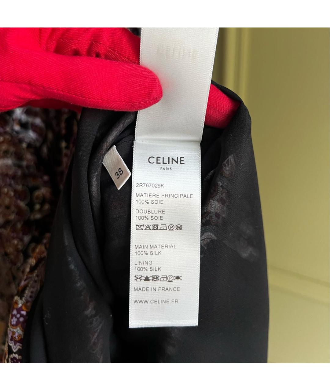 CELINE Шелковое повседневное платье, фото 8