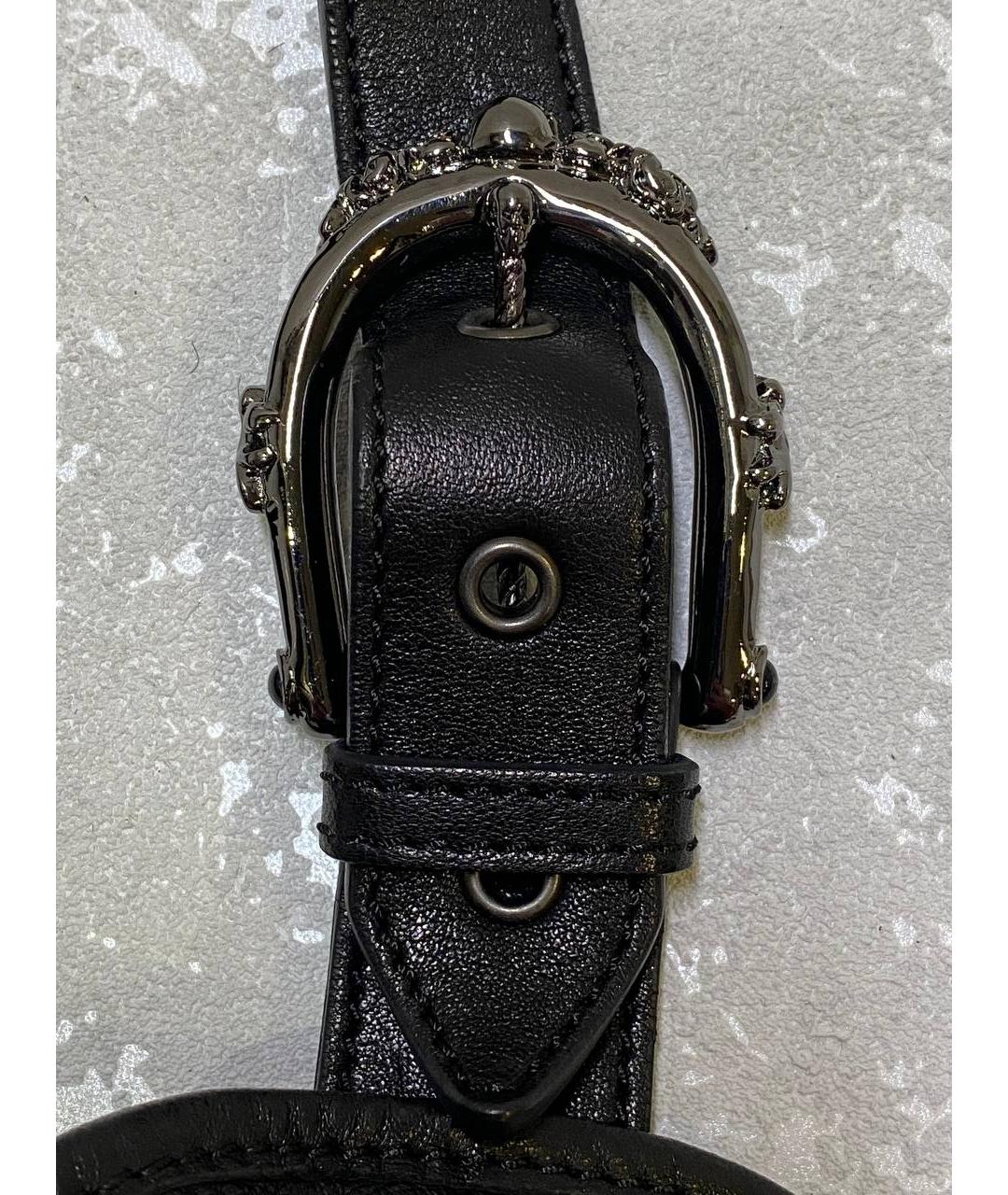PHILIPP PLEIN Черная кожаная сумка с короткими ручками, фото 5