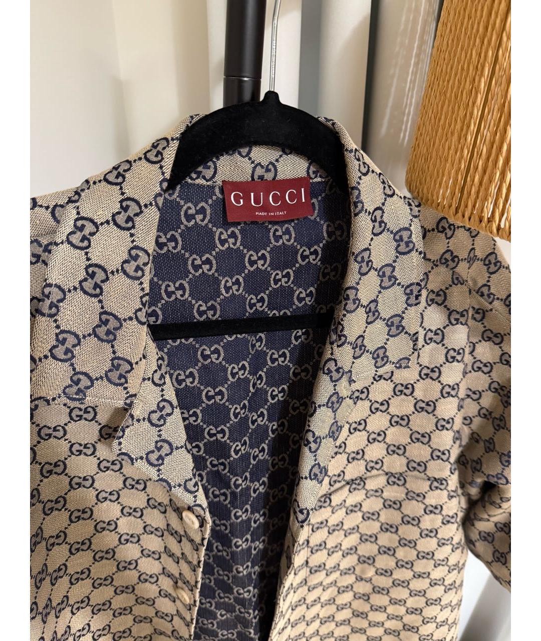 GUCCI Бежевая кэжуал рубашка, фото 2