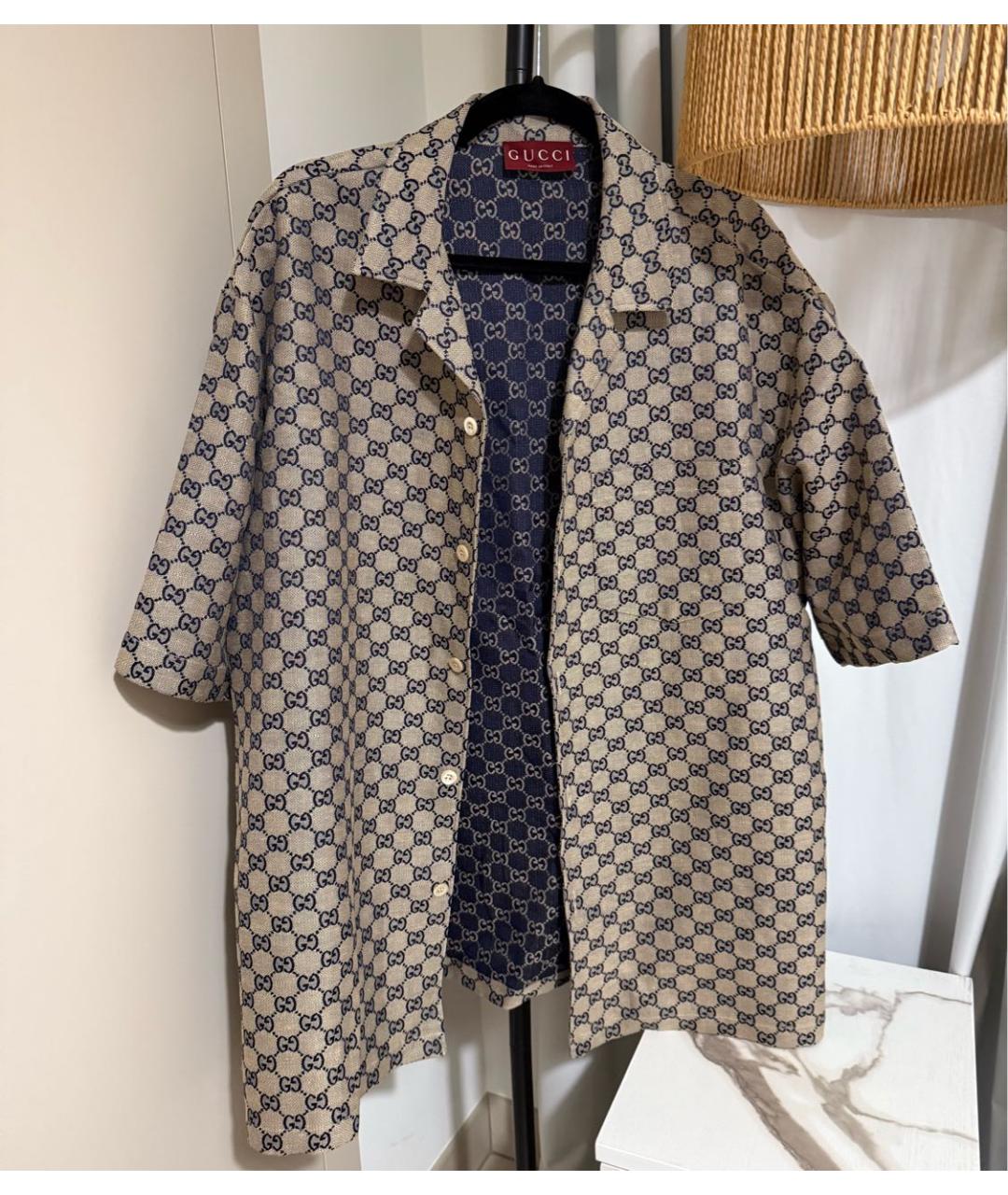 GUCCI Бежевая кэжуал рубашка, фото 5
