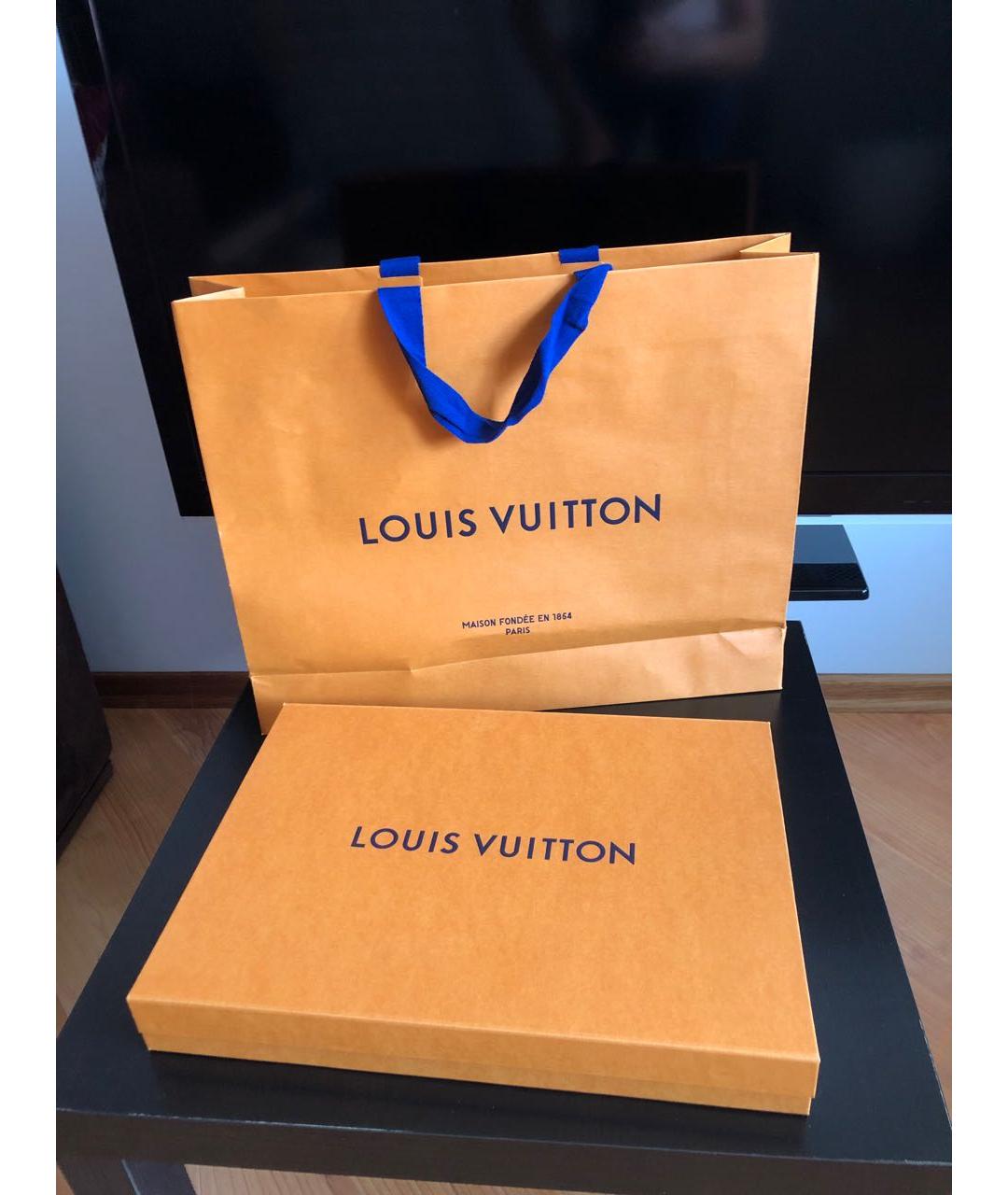 LOUIS VUITTON Бежевый шелковый платок, фото 4
