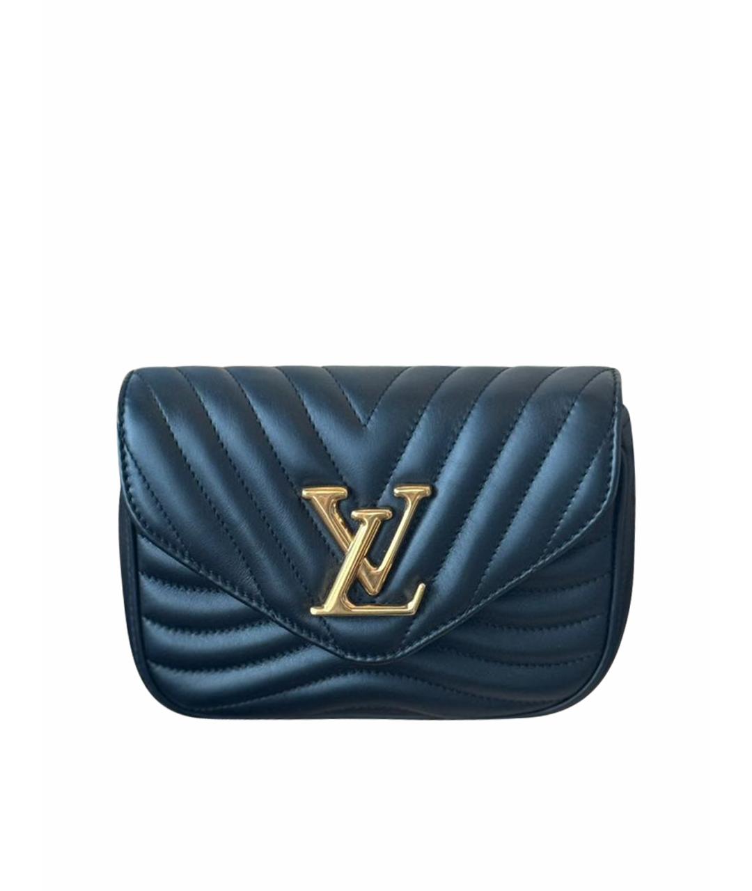 LOUIS VUITTON Черная кожаная сумка через плечо, фото 1