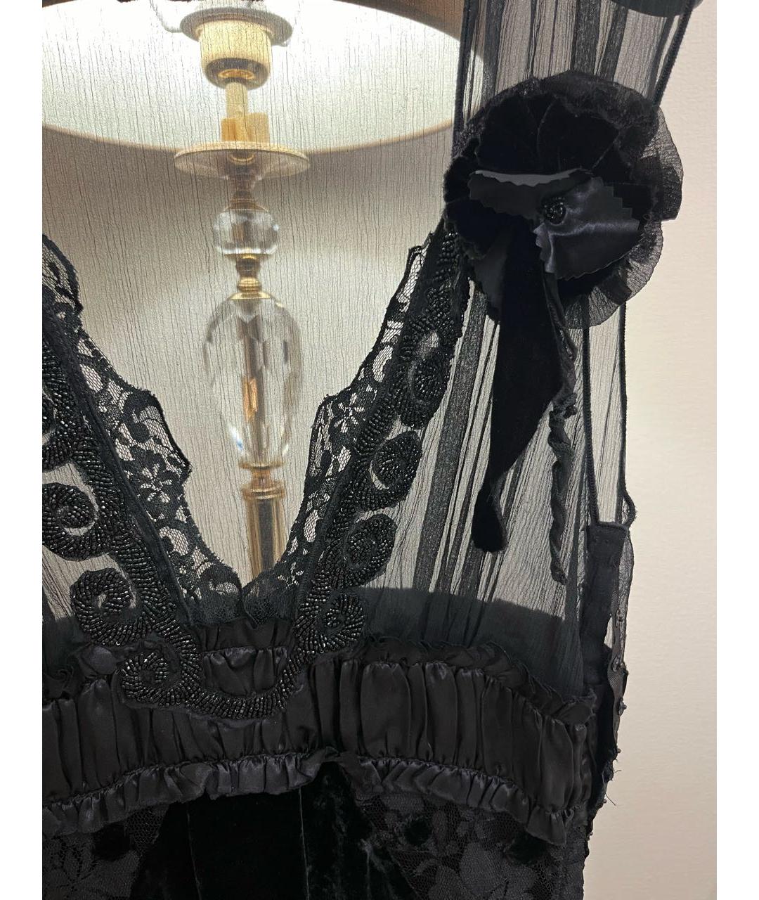 PINKO Черное кружевное коктейльное платье, фото 5