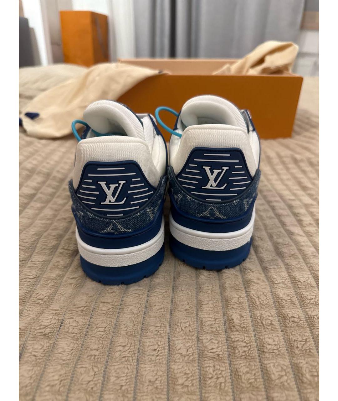 LOUIS VUITTON Белые кожаные кеды, фото 4