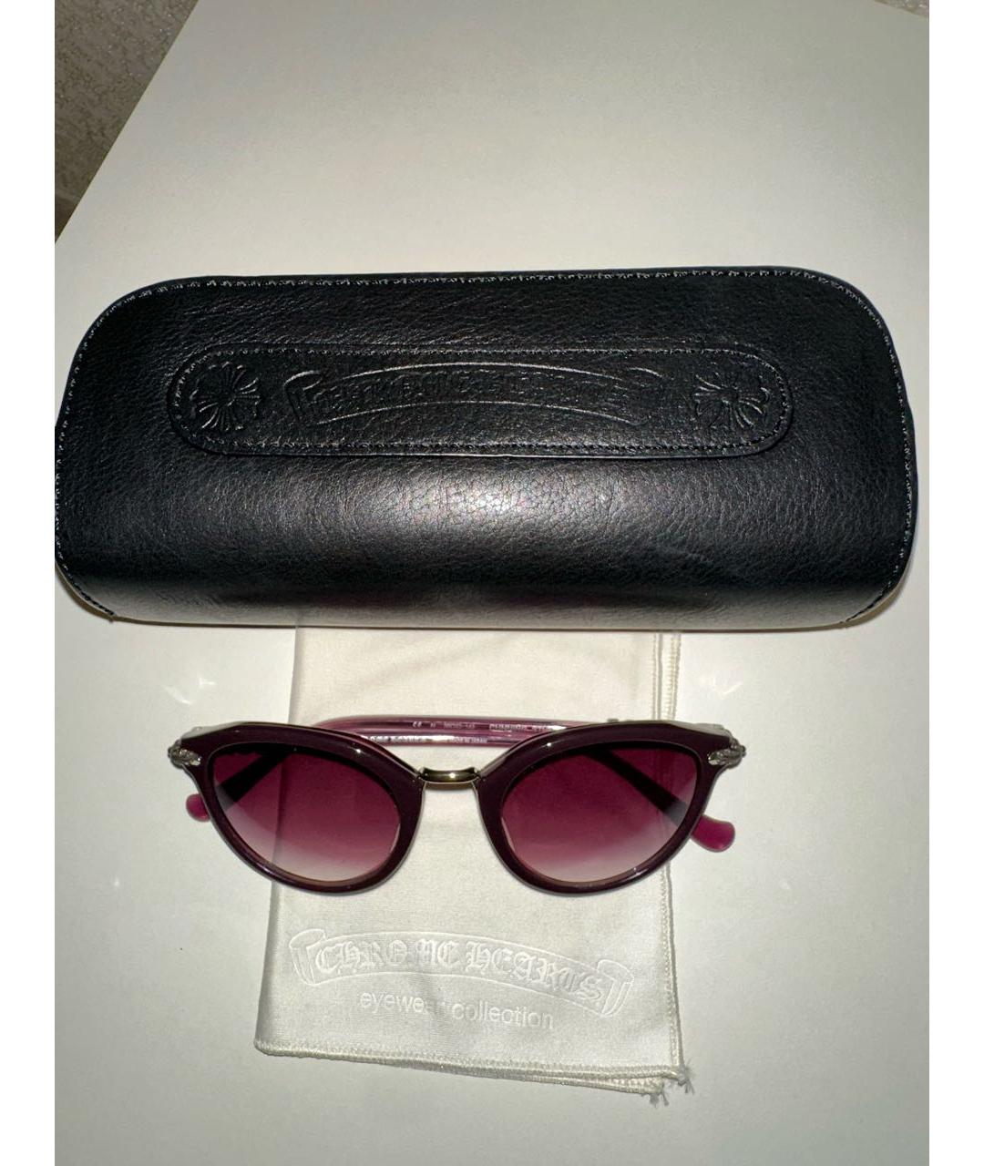 CHROME HEARTS Розовые пластиковые солнцезащитные очки, фото 3